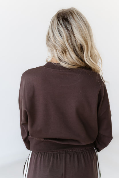 [Z Supply] Rise And Go Sweatshirt - Dark Chocolate