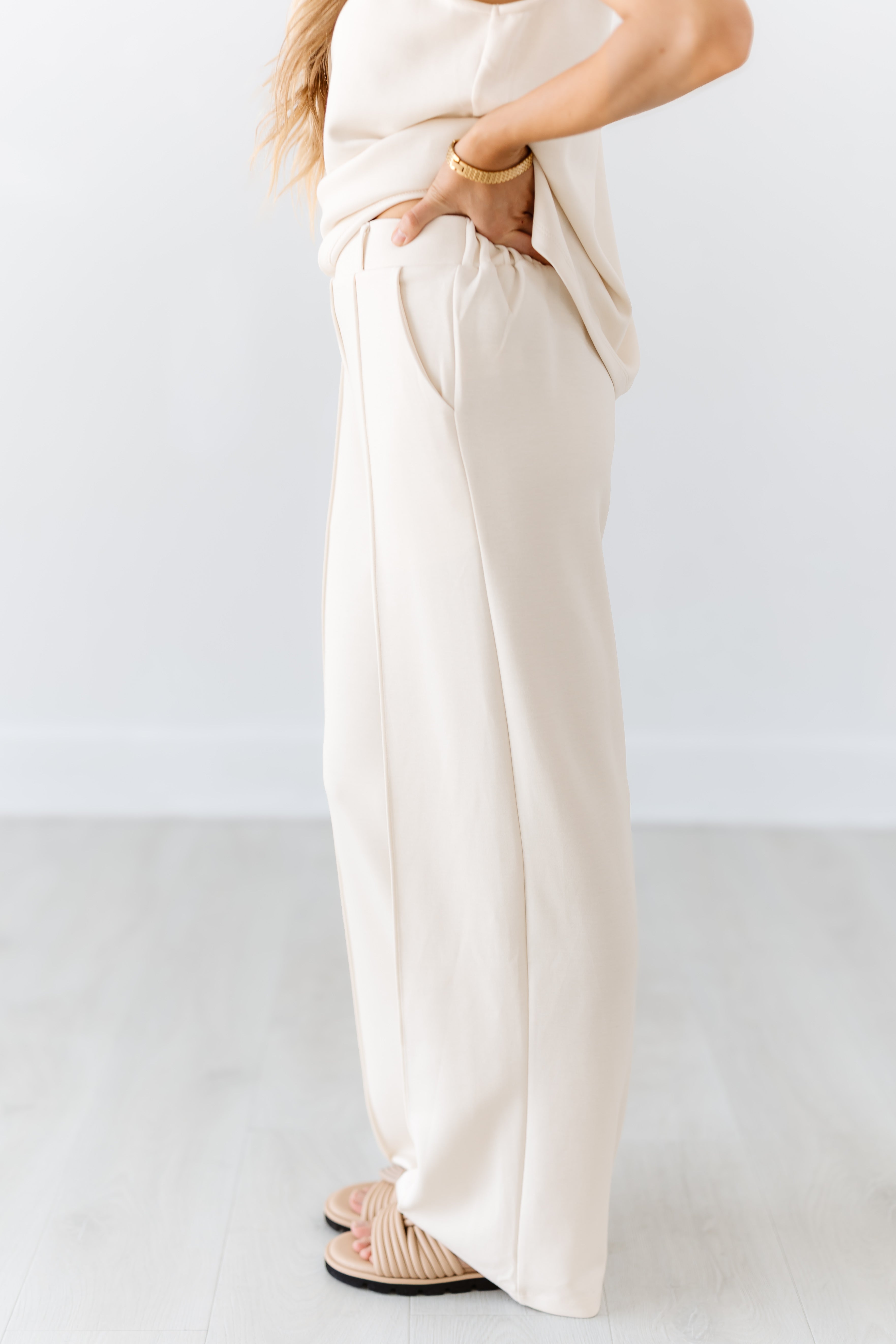 Seaside Escape Pants - Ecru