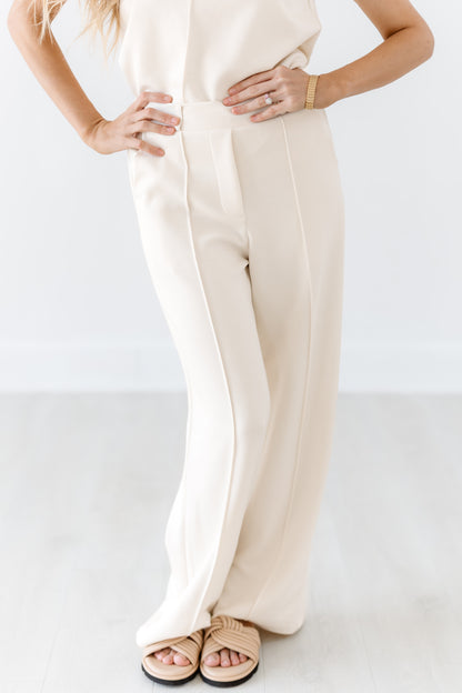 Seaside Escape Pants - Ecru