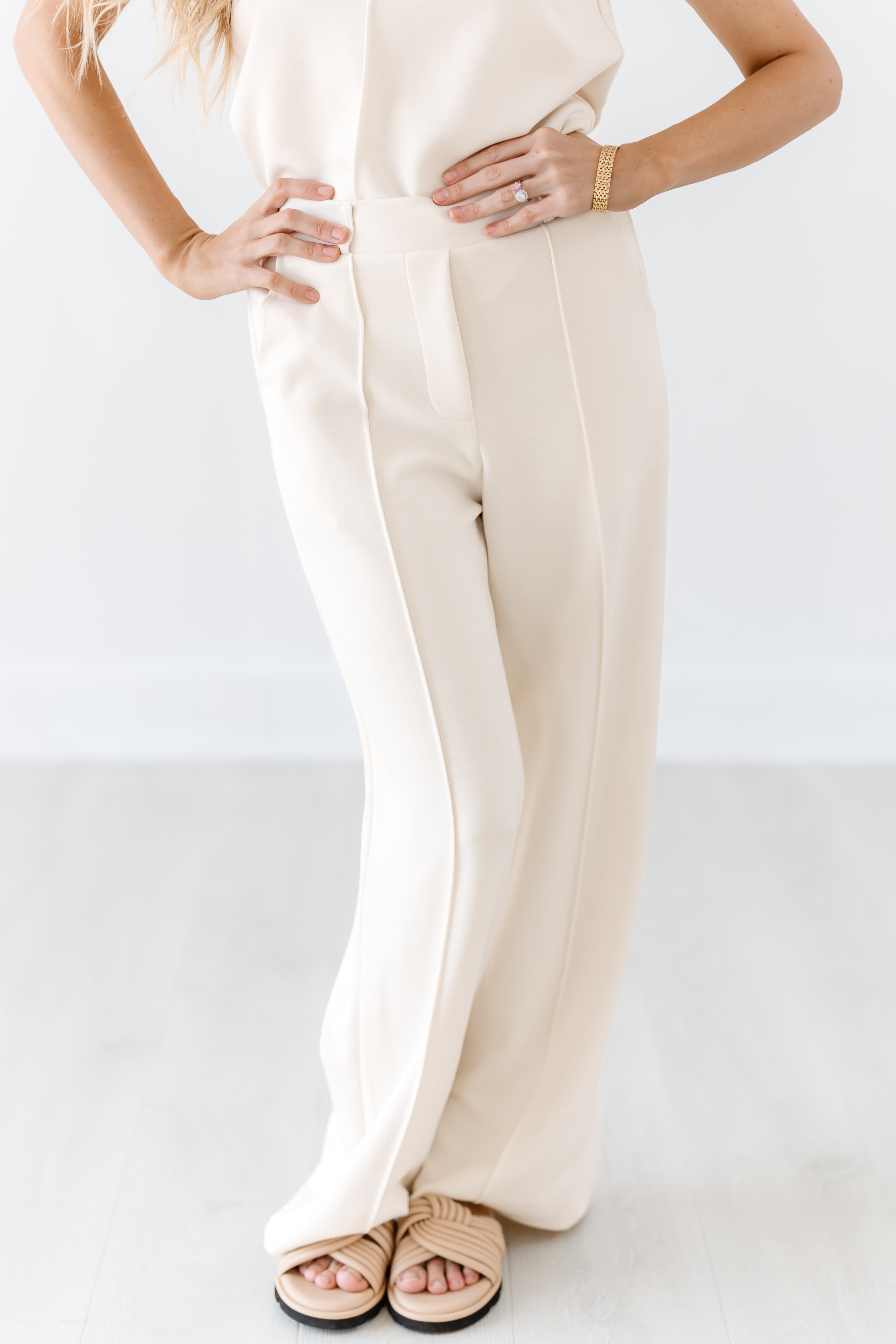 Seaside Escape Pants - Ecru