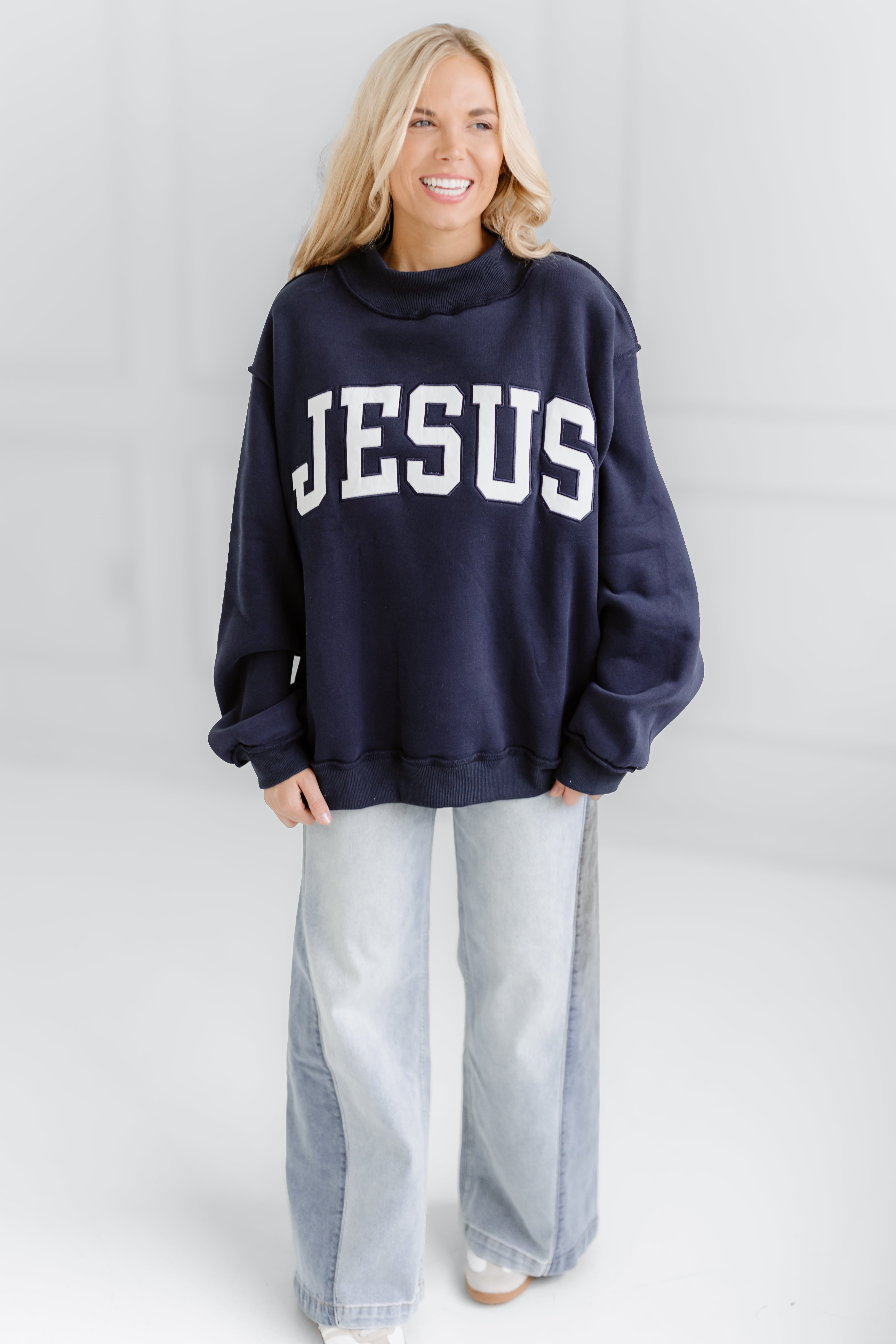 Jesus Embroidered Sweatshirt