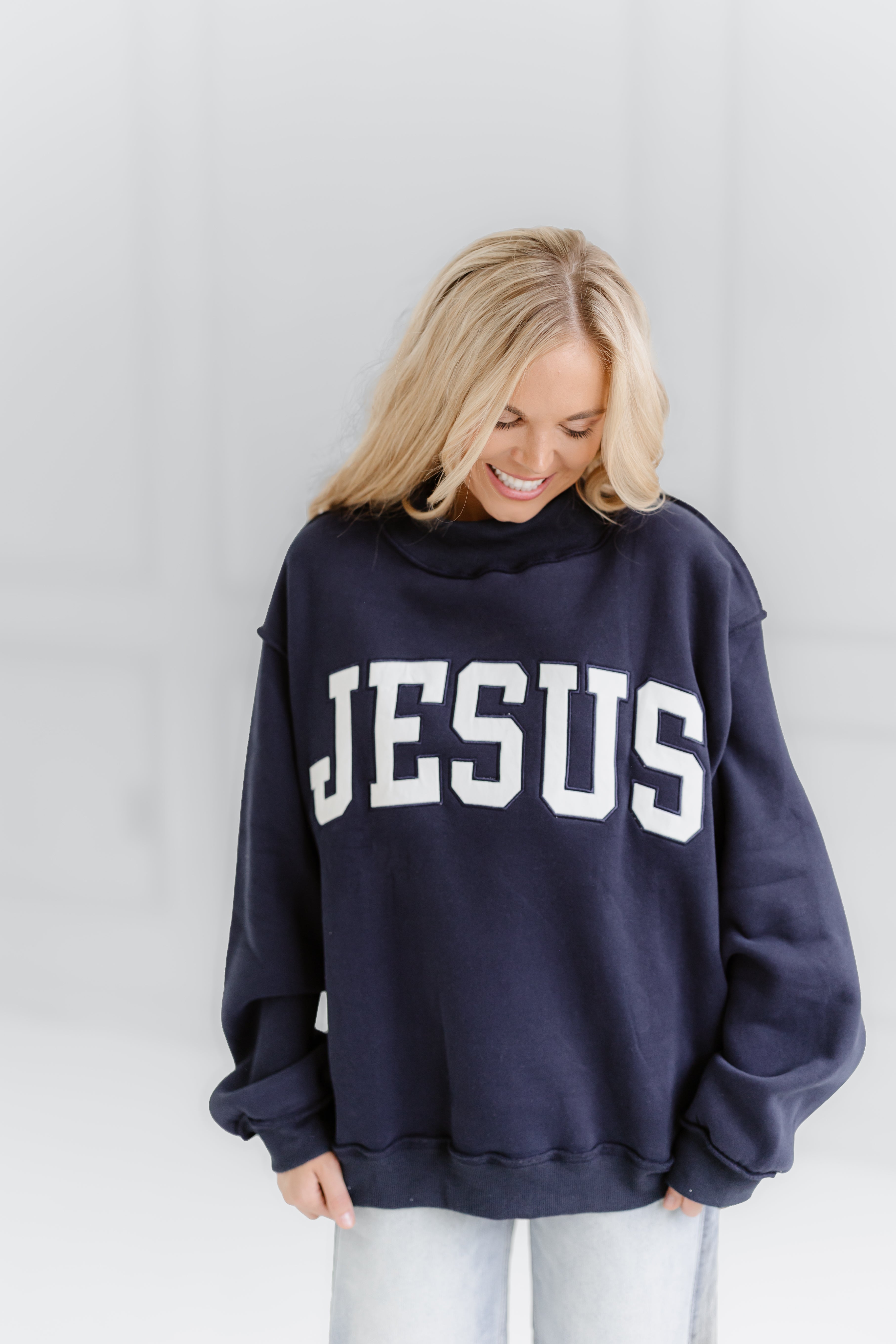 Jesus Embroidered Sweatshirt