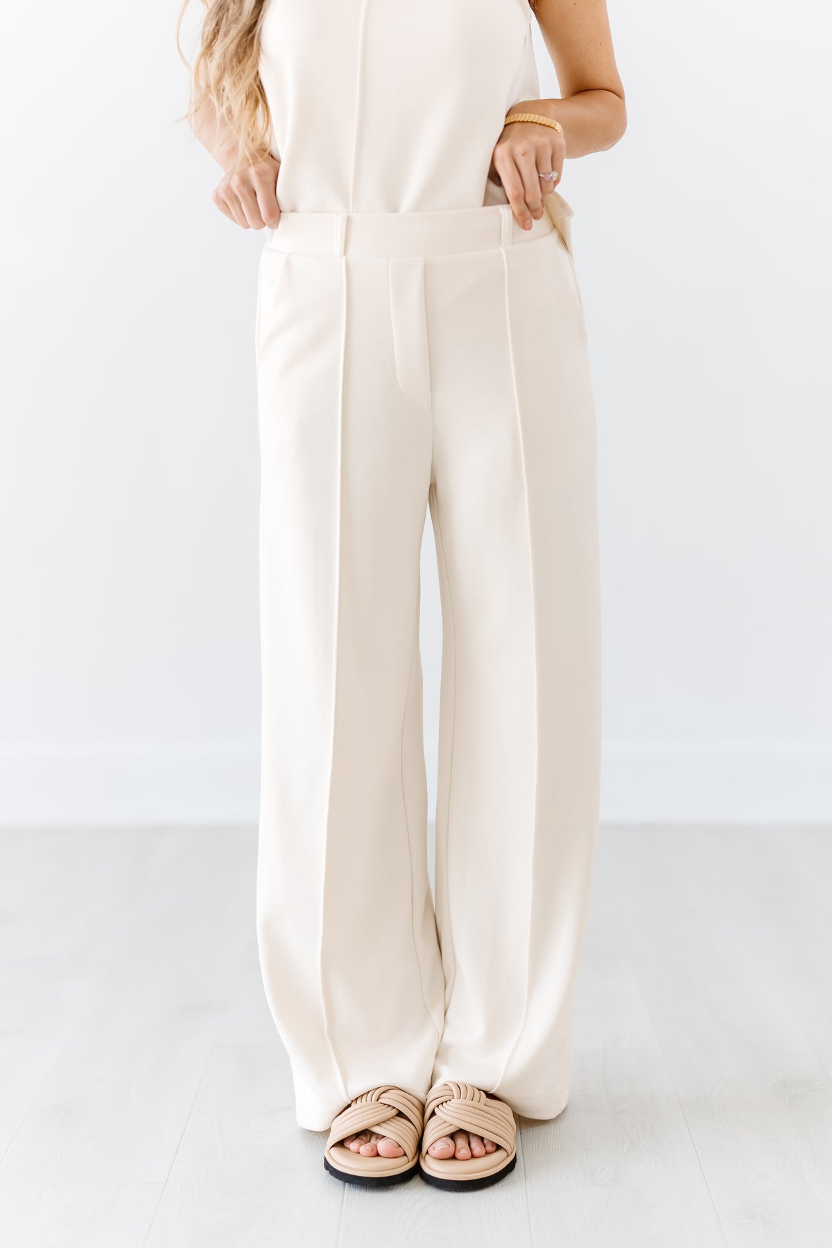 Seaside Escape Pants - Ecru