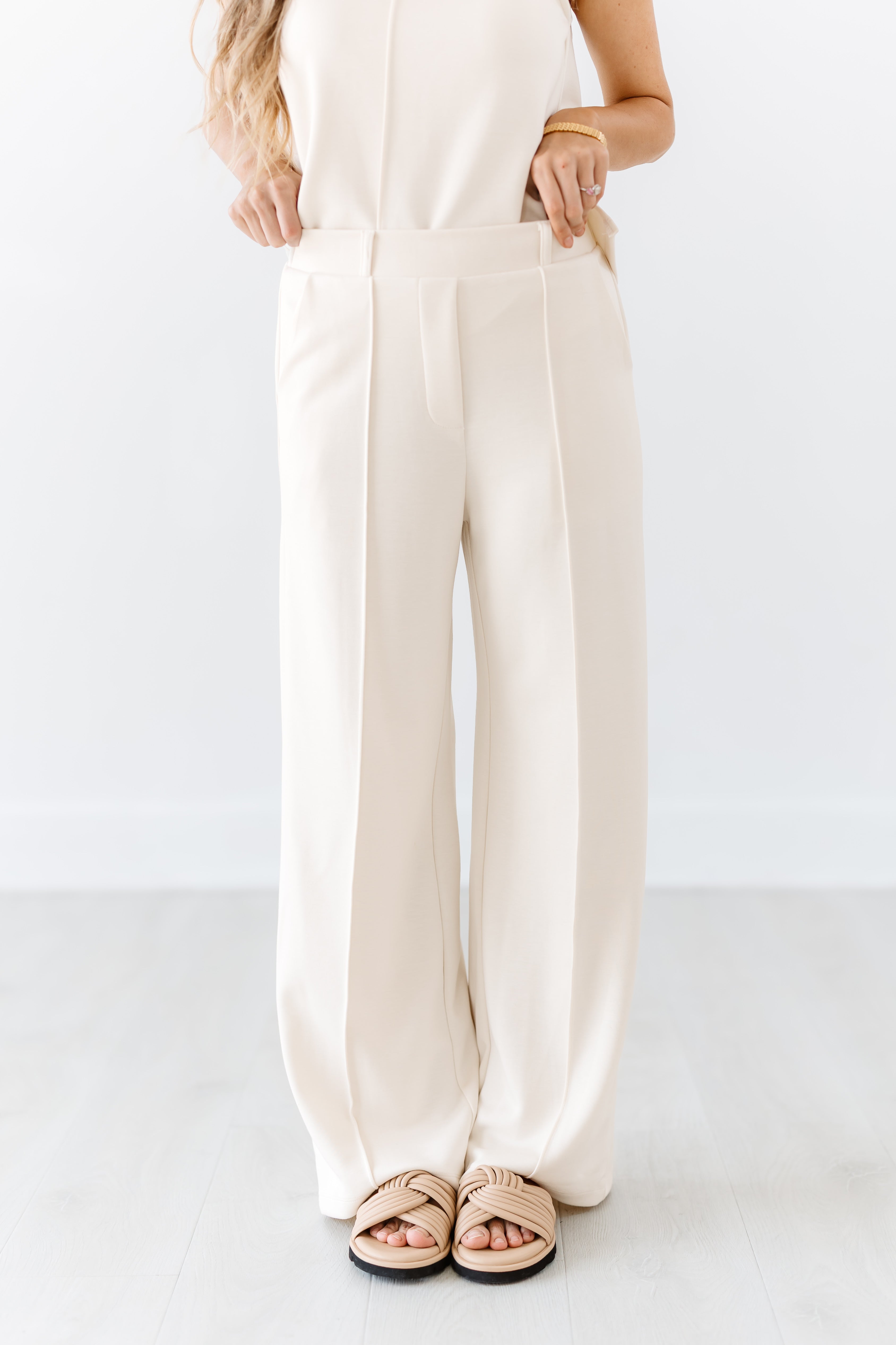 Seaside Escape Pants - Ecru
