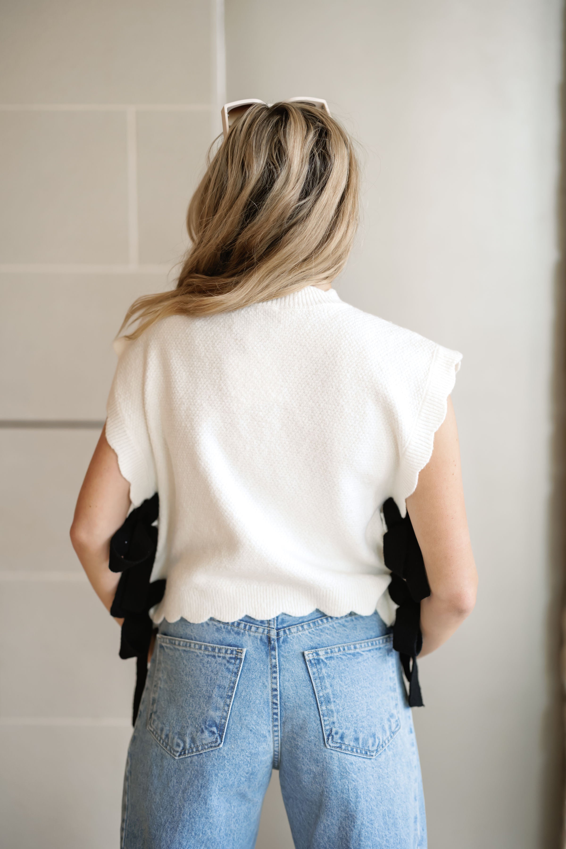 In Bloom Sweater Vest - Cream