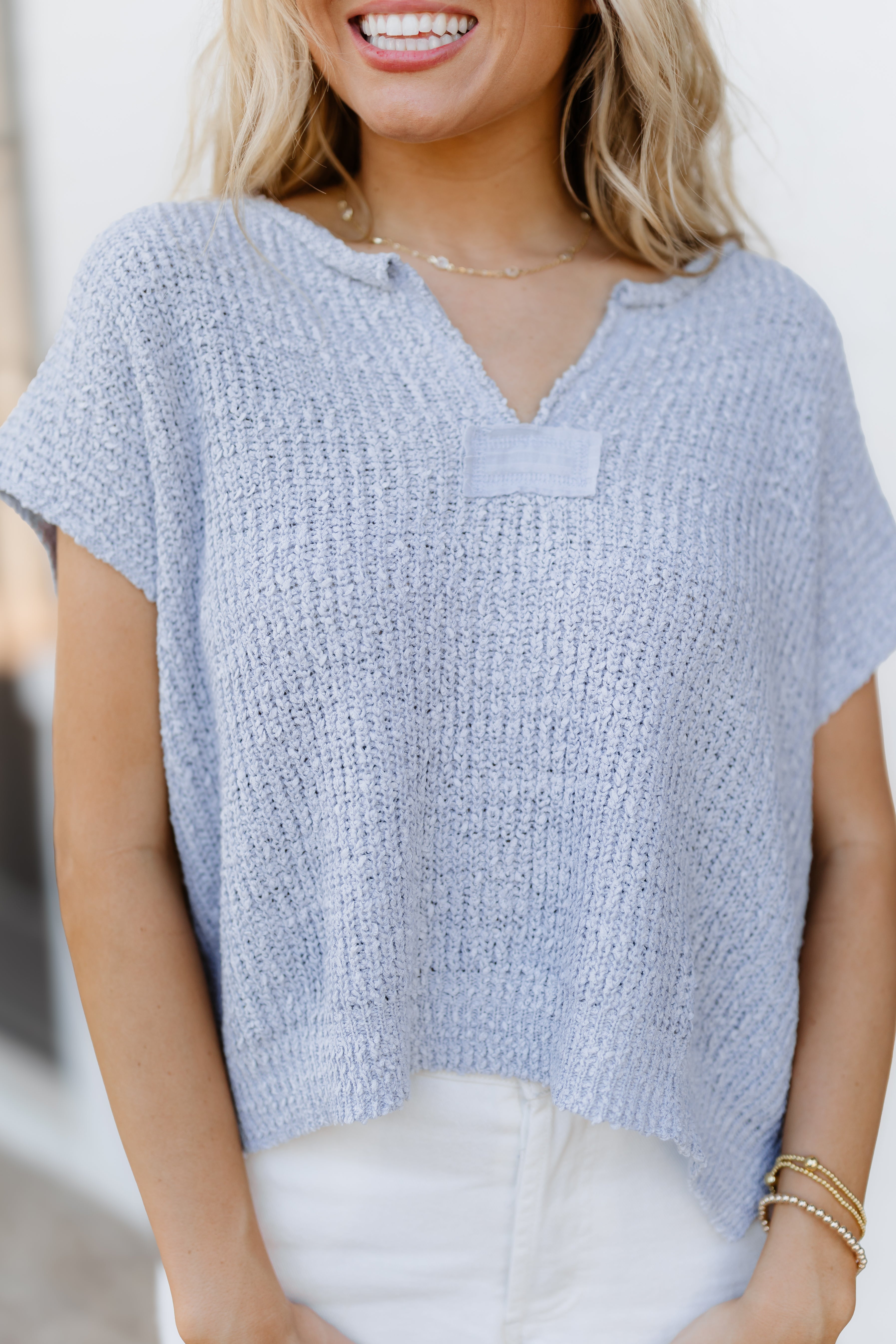 Ready Or Not Top - Dusty Blue