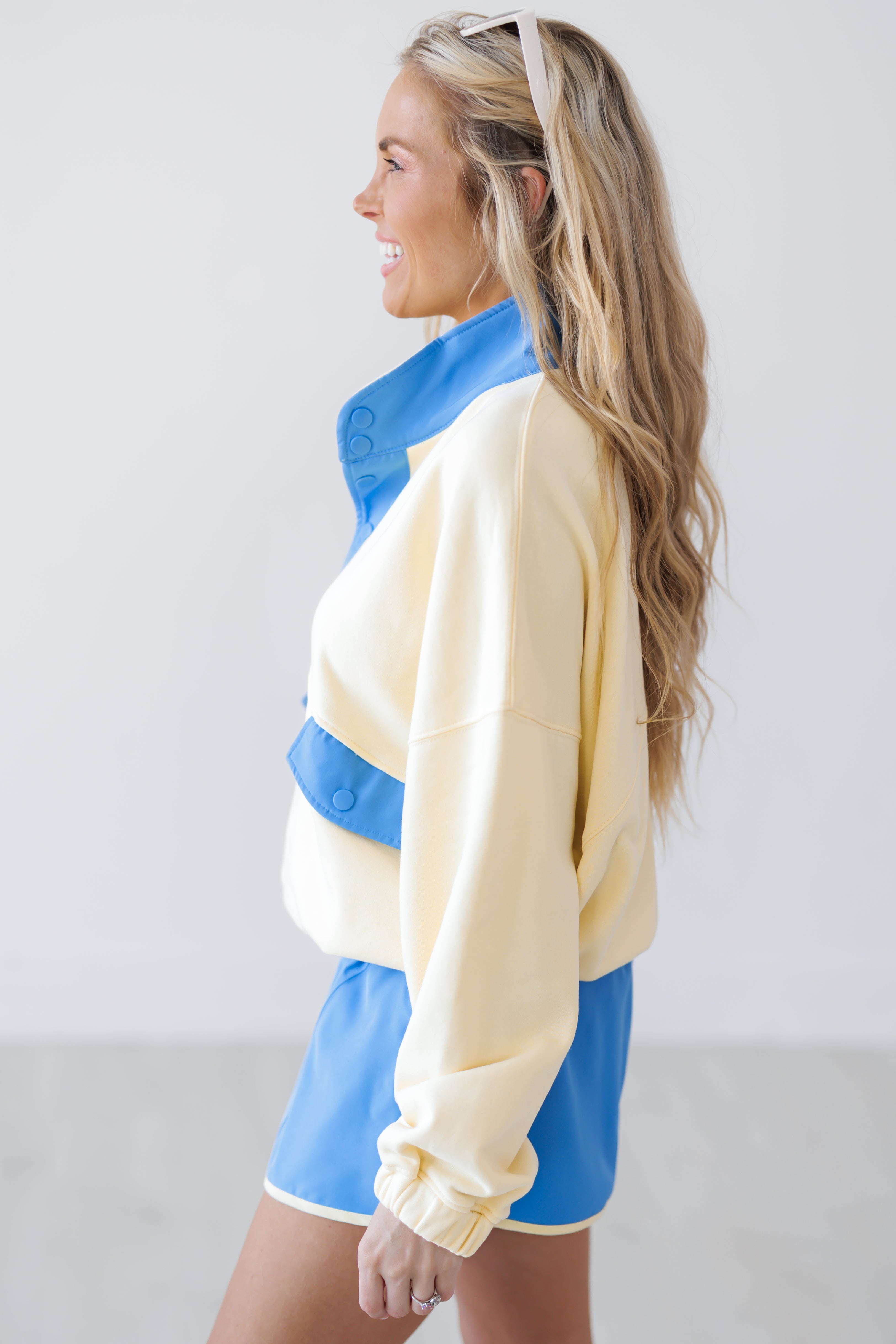 Never Settle Top & Shorts Set - Lemonilla/Aqua Splash