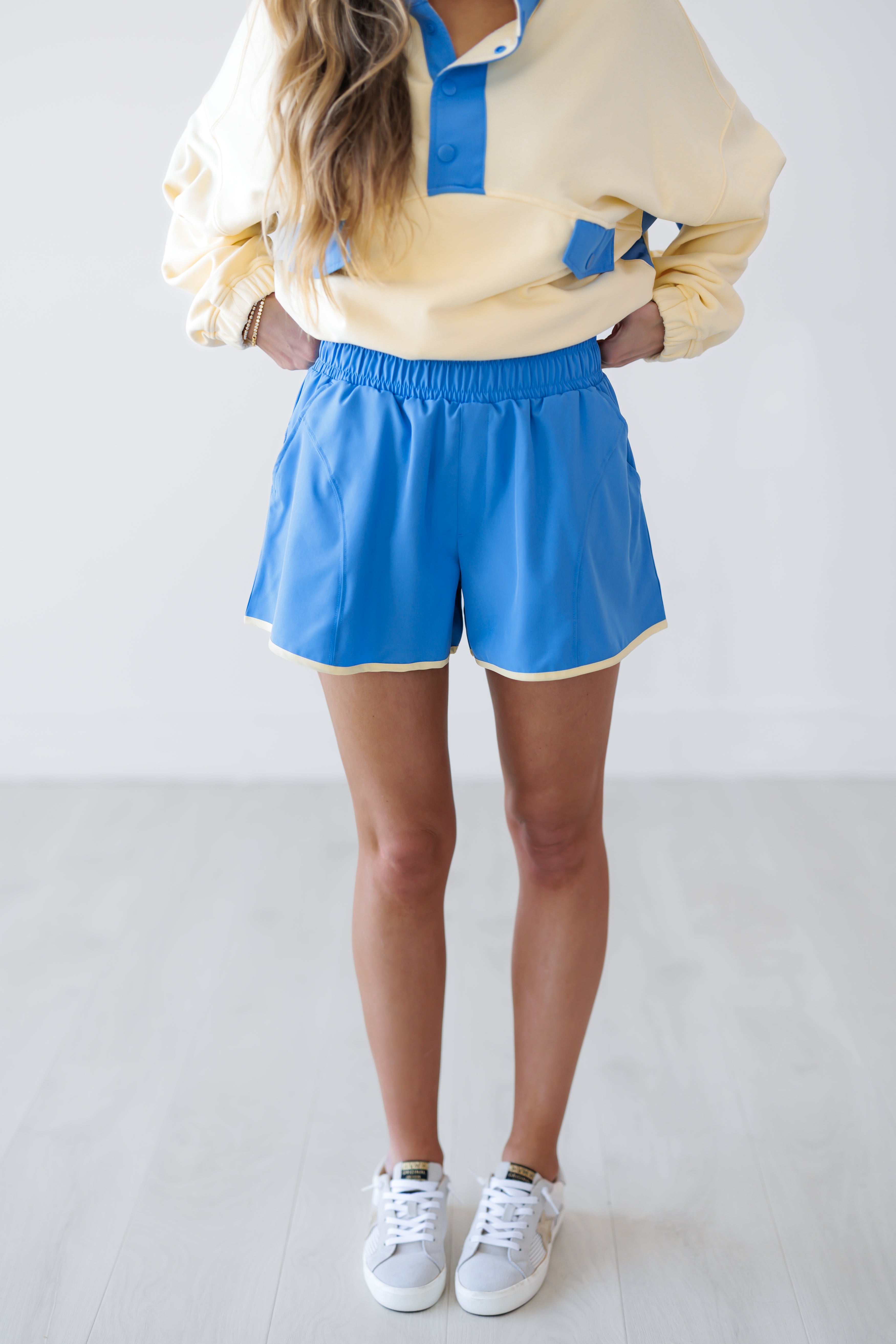 Never Settle Top & Shorts Set - Lemonilla/Aqua Splash