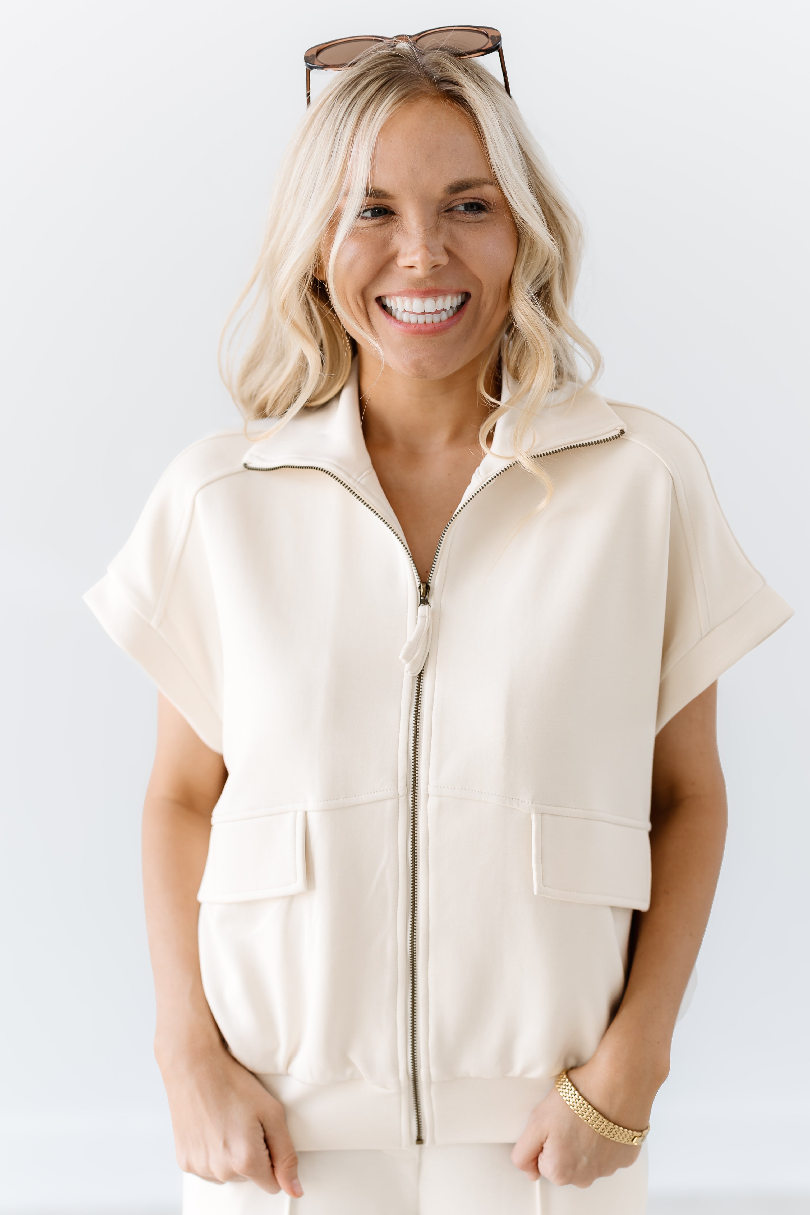 Seaside Escape Vest - Ecru