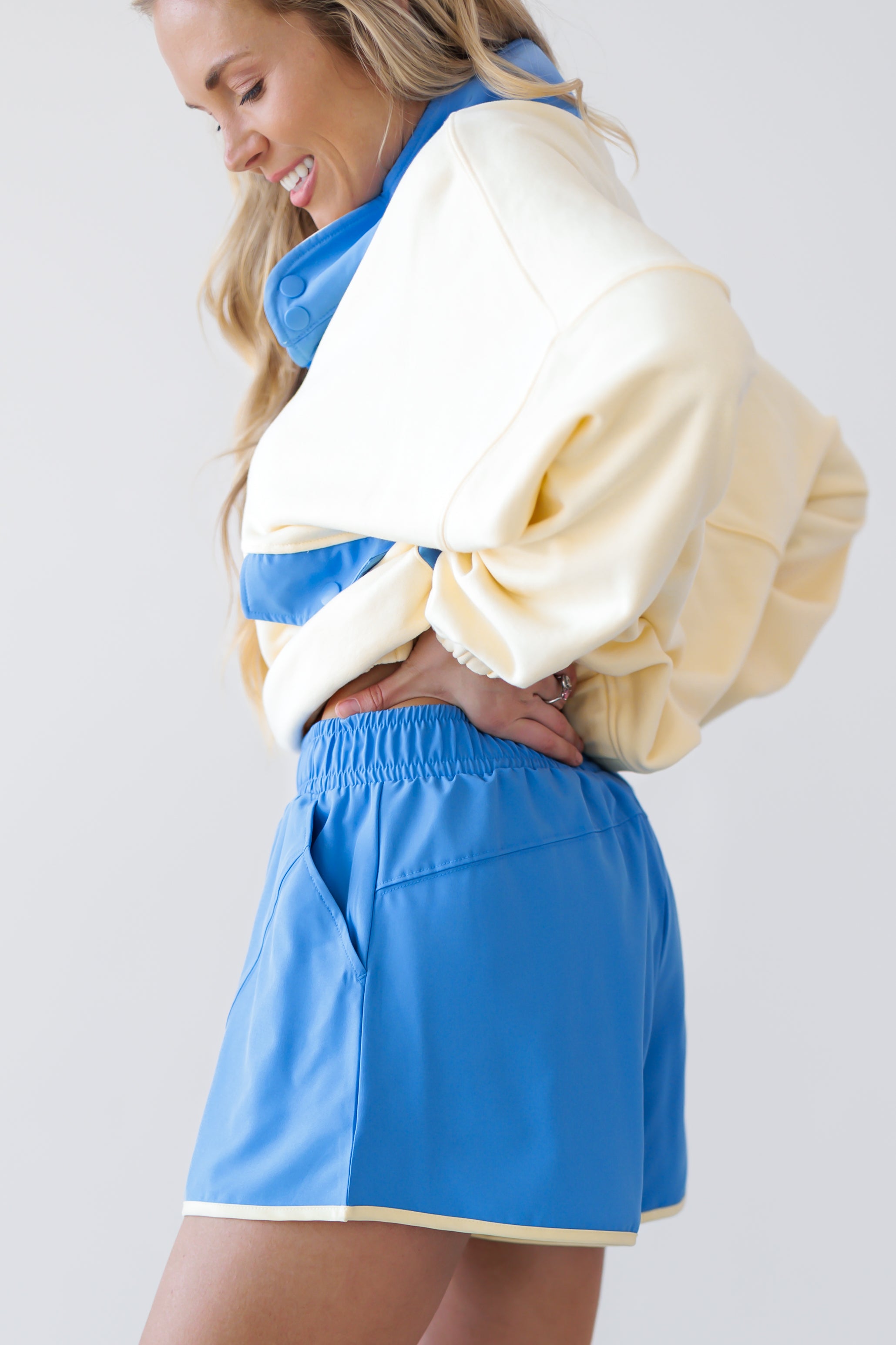 Never Settle Top & Shorts Set - Lemonilla/Aqua Splash