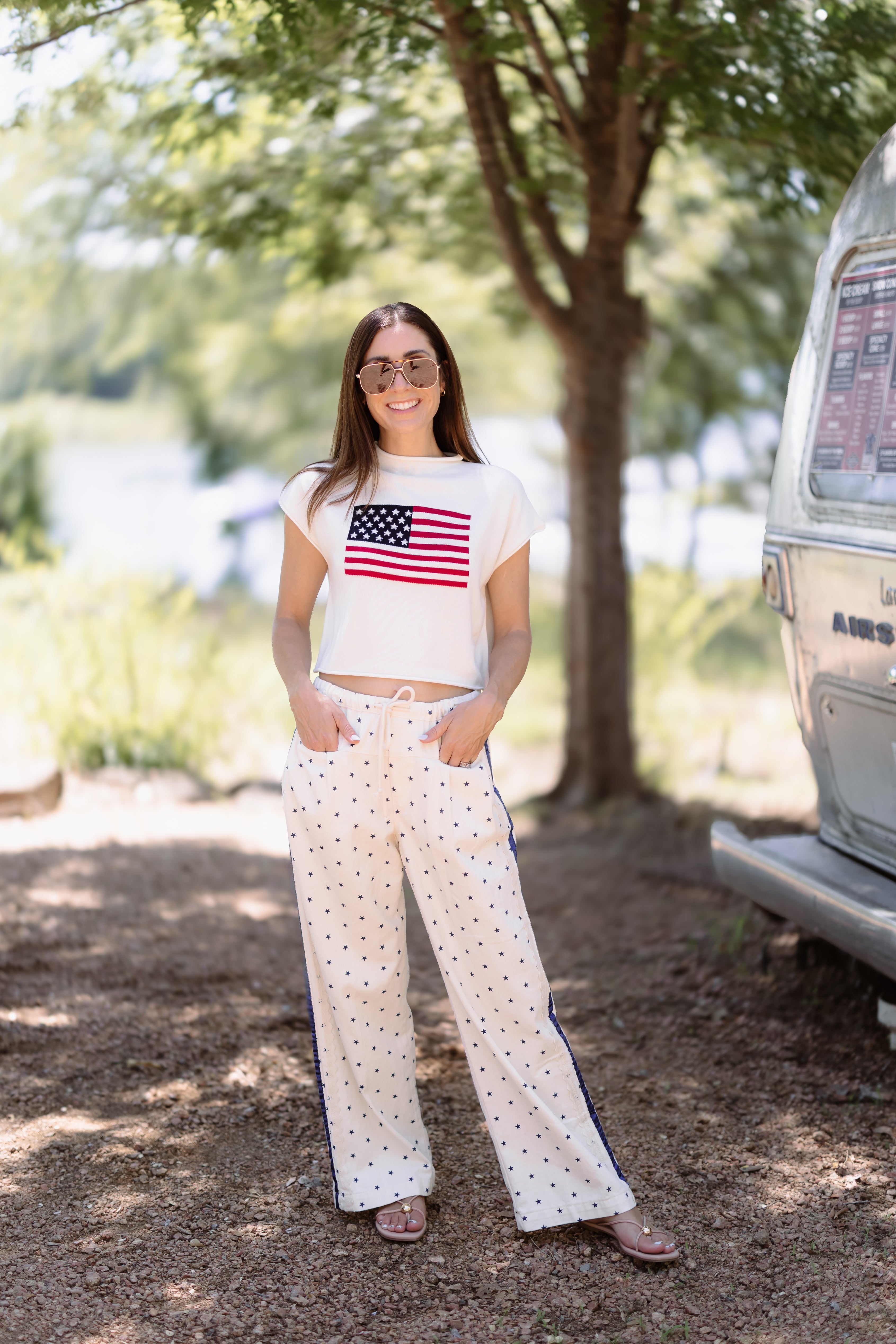 USA Flag Graphic Sweater