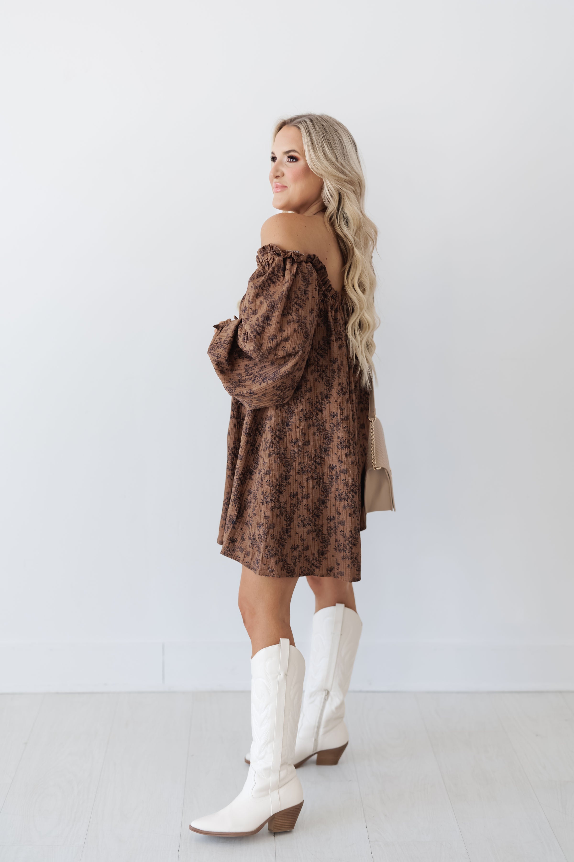 Trinity Mini Dress - Brown