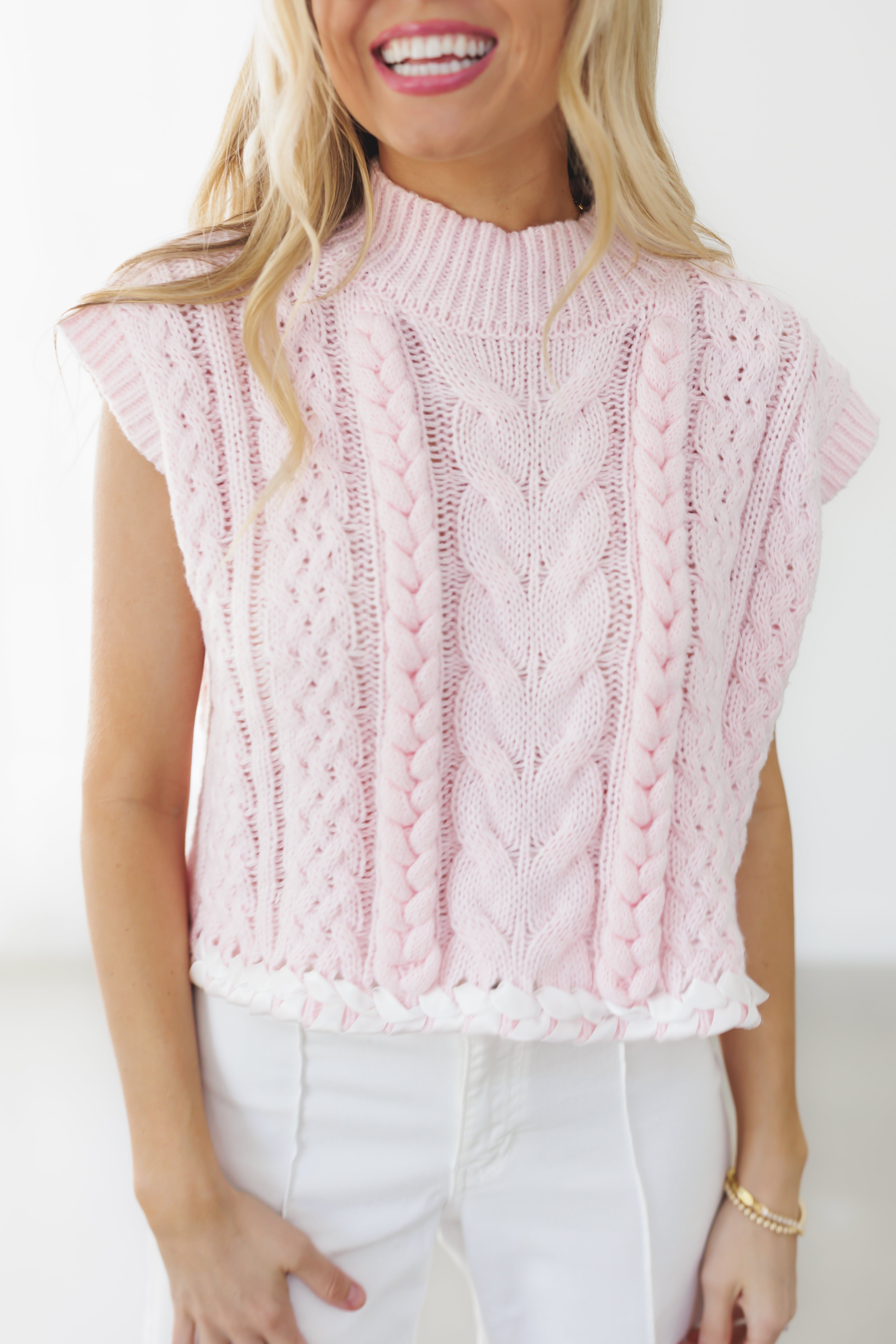 Midnight Frost Sweater - Lt. Pink - FINAL SALE