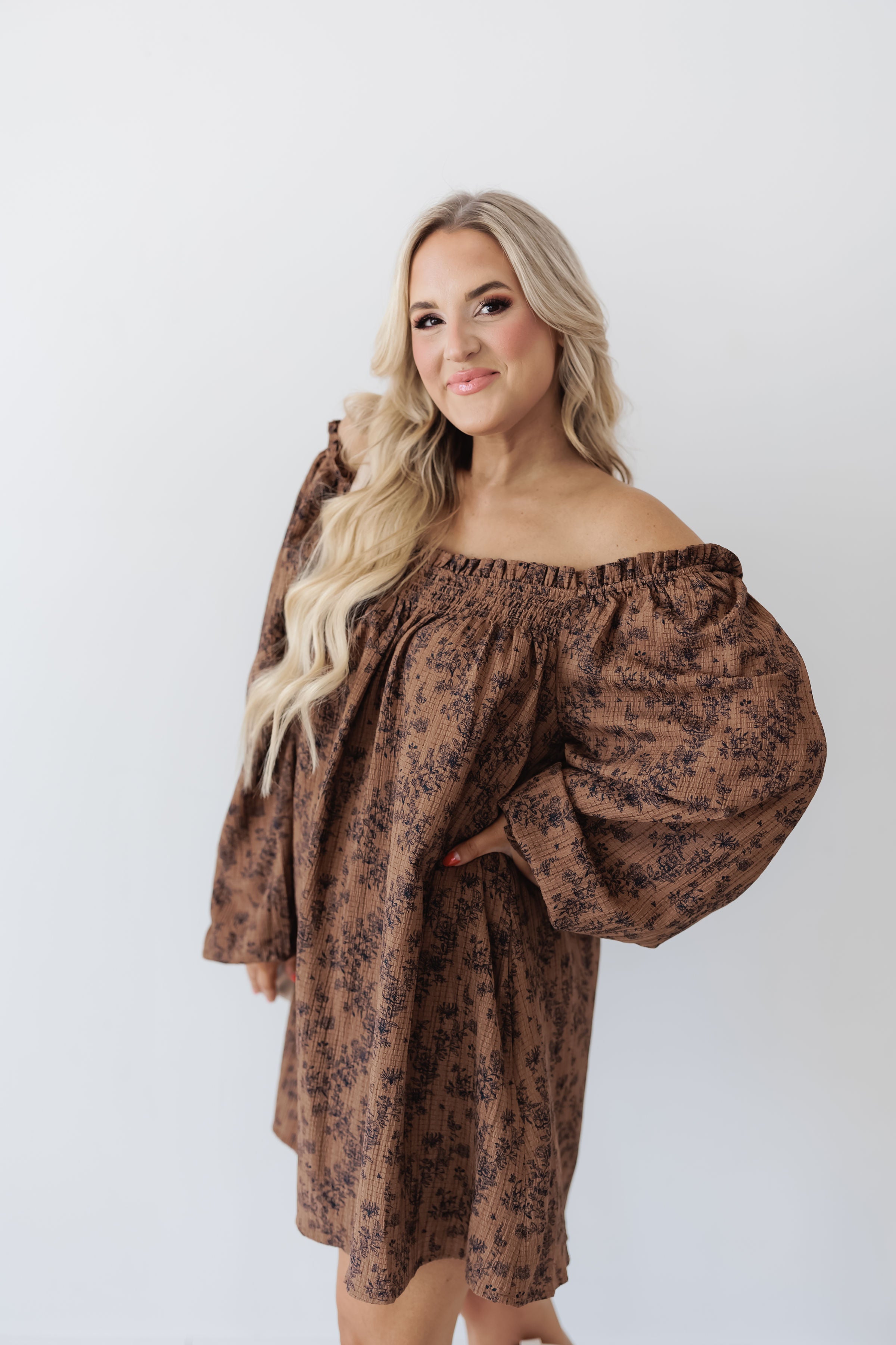 Trinity Mini Dress - Brown