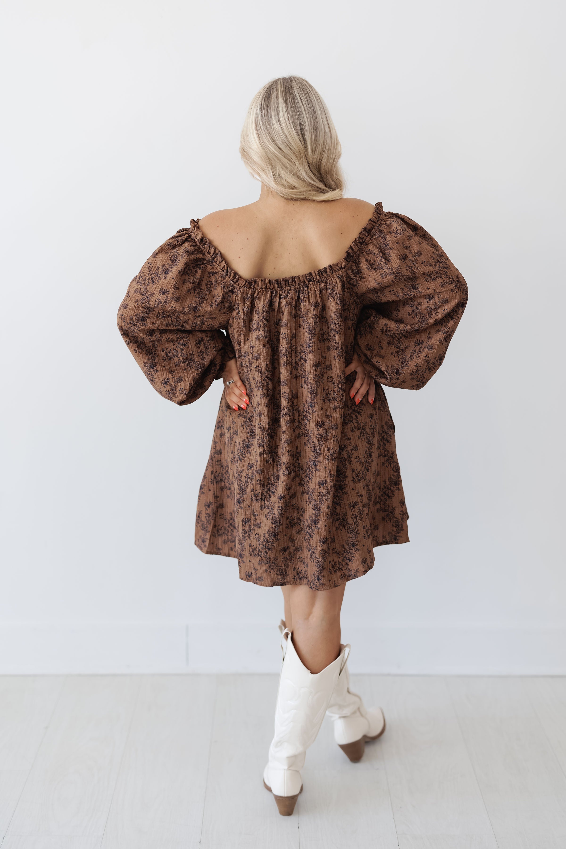 Trinity Mini Dress - Brown