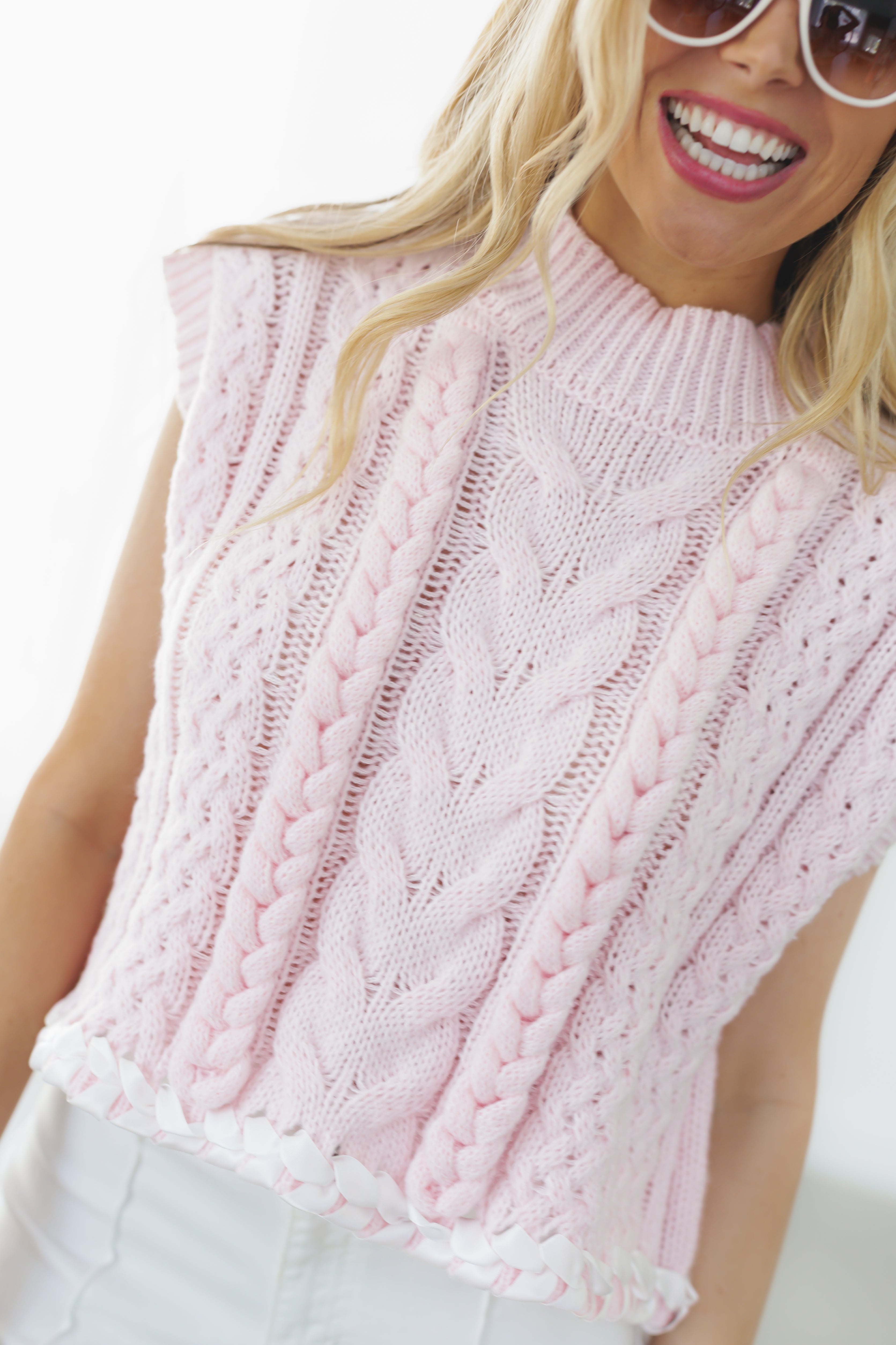 Midnight Frost Sweater - Lt. Pink - FINAL SALE