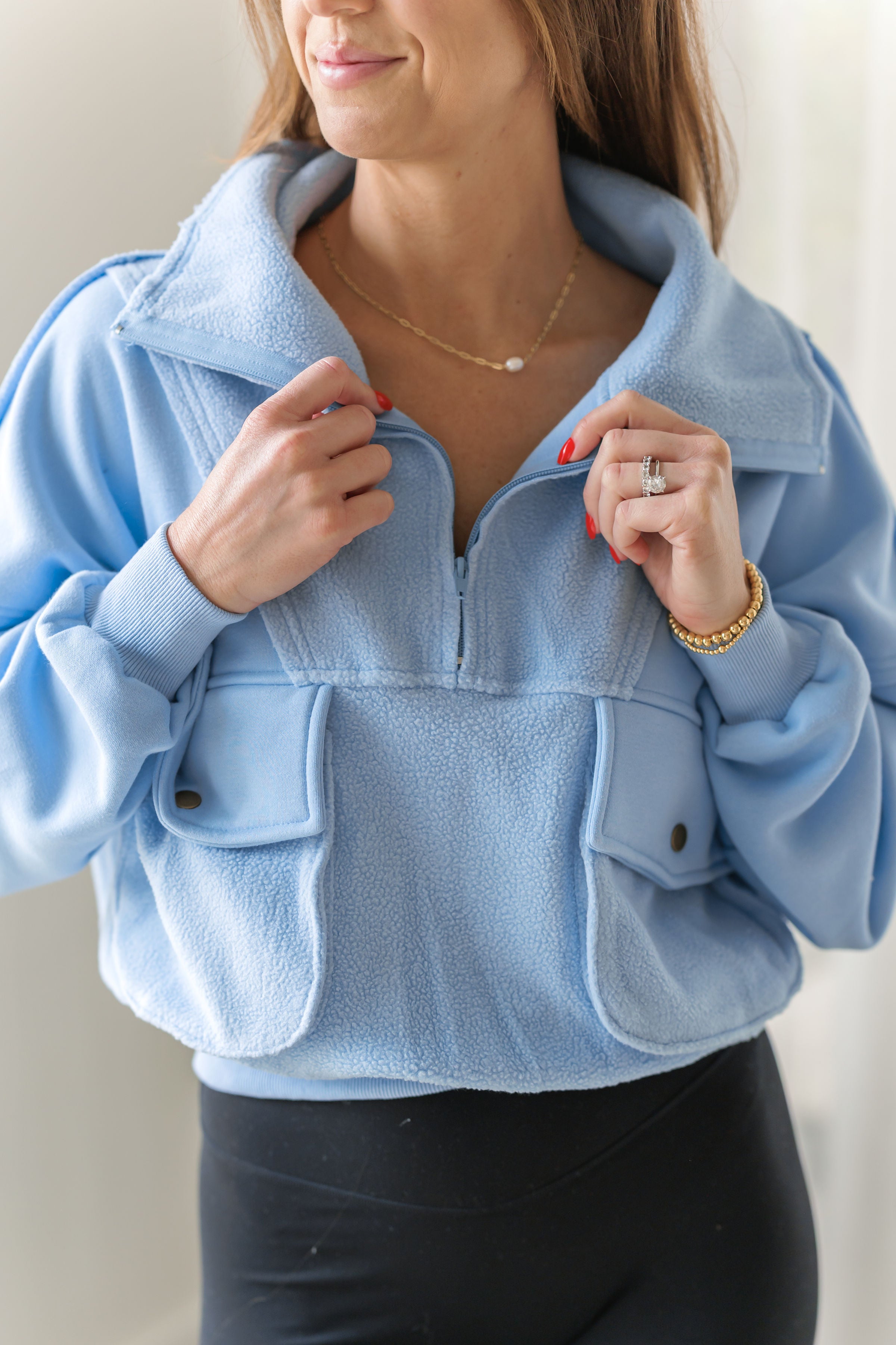 Cozy Core Pullover - Sky