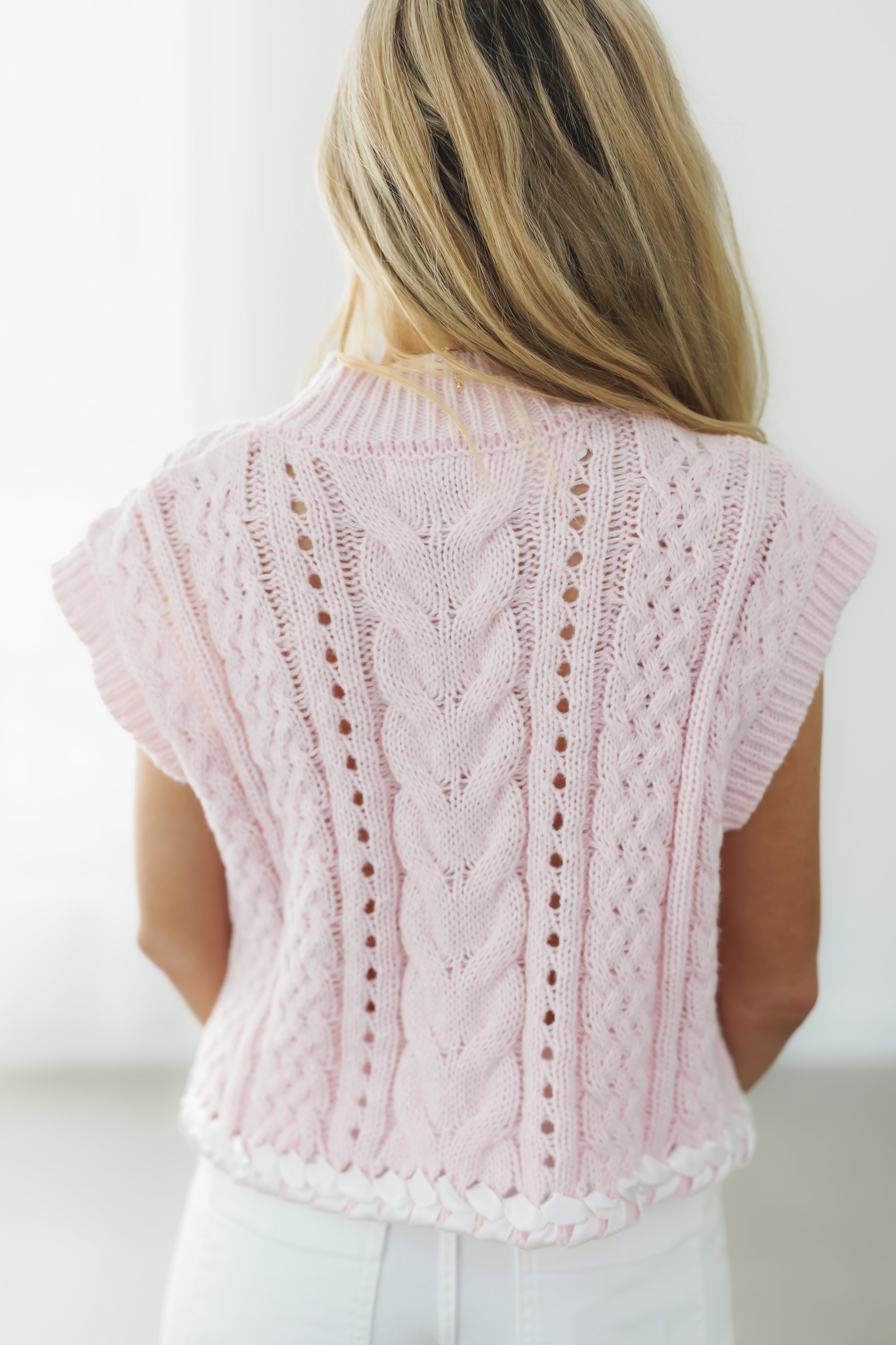 Midnight Frost Sweater - Lt. Pink - FINAL SALE