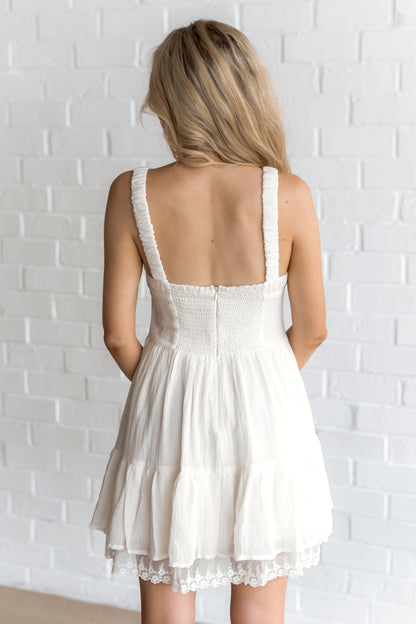 Arabella Mini Dress - Vanilla - FINAL SALE