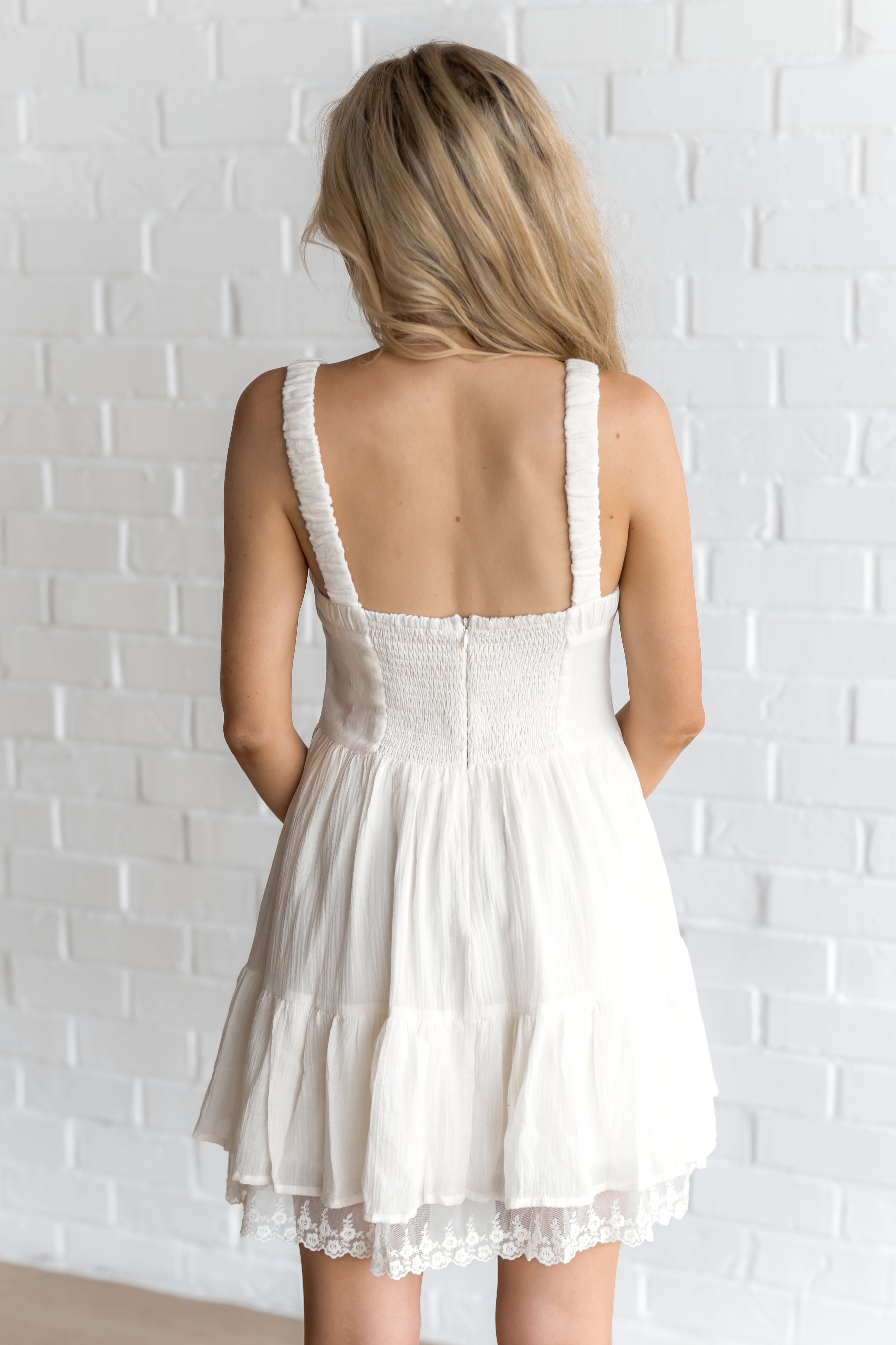 Arabella Mini Dress - Vanilla