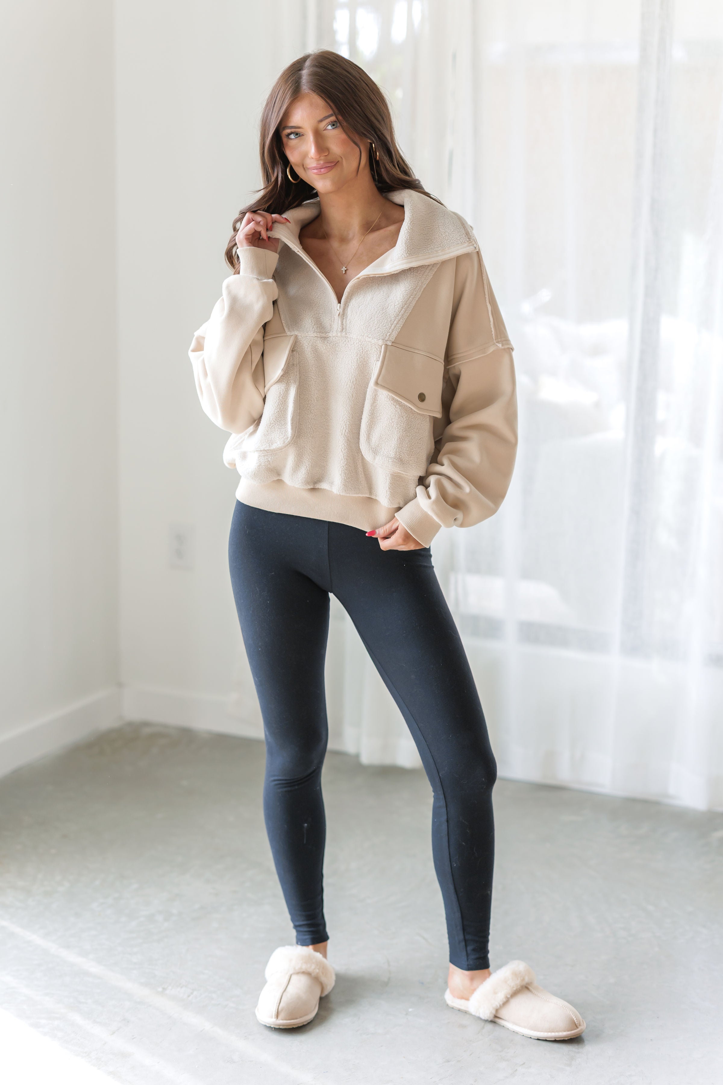 Cozy Core Pullover - Cream