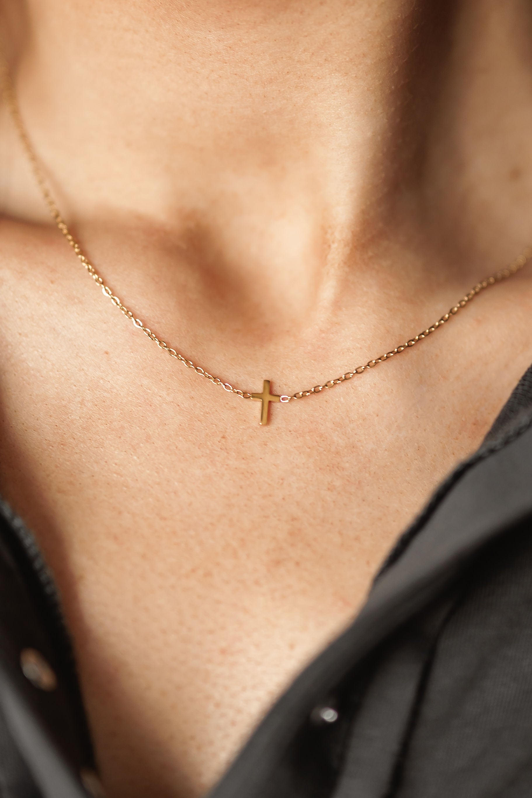 Tiny Cross Necklace