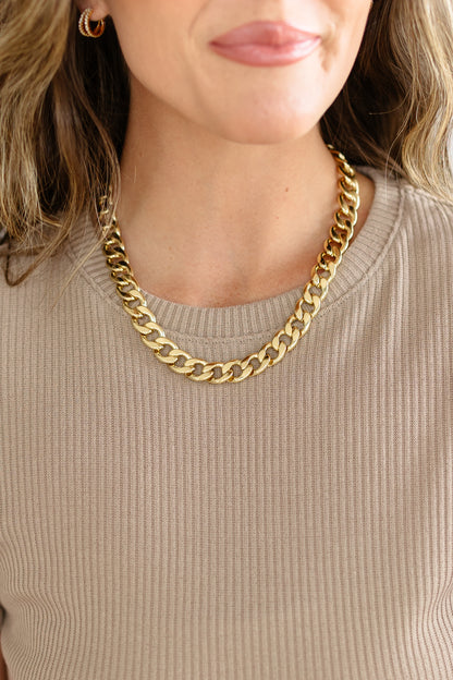 18K Gold Chunky Link Necklace