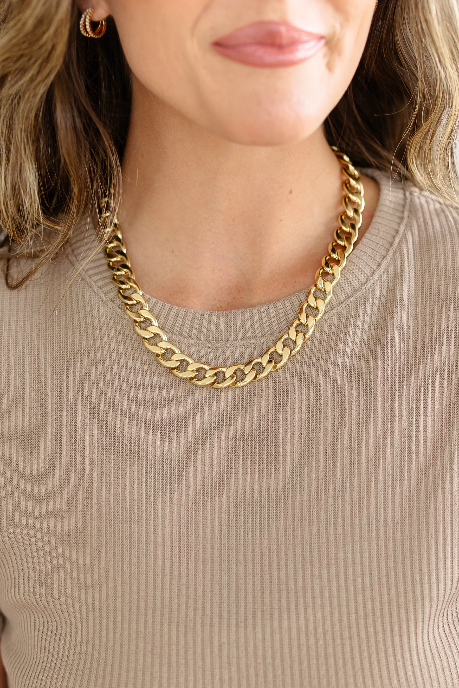18K Gold Chunky Link Necklace
