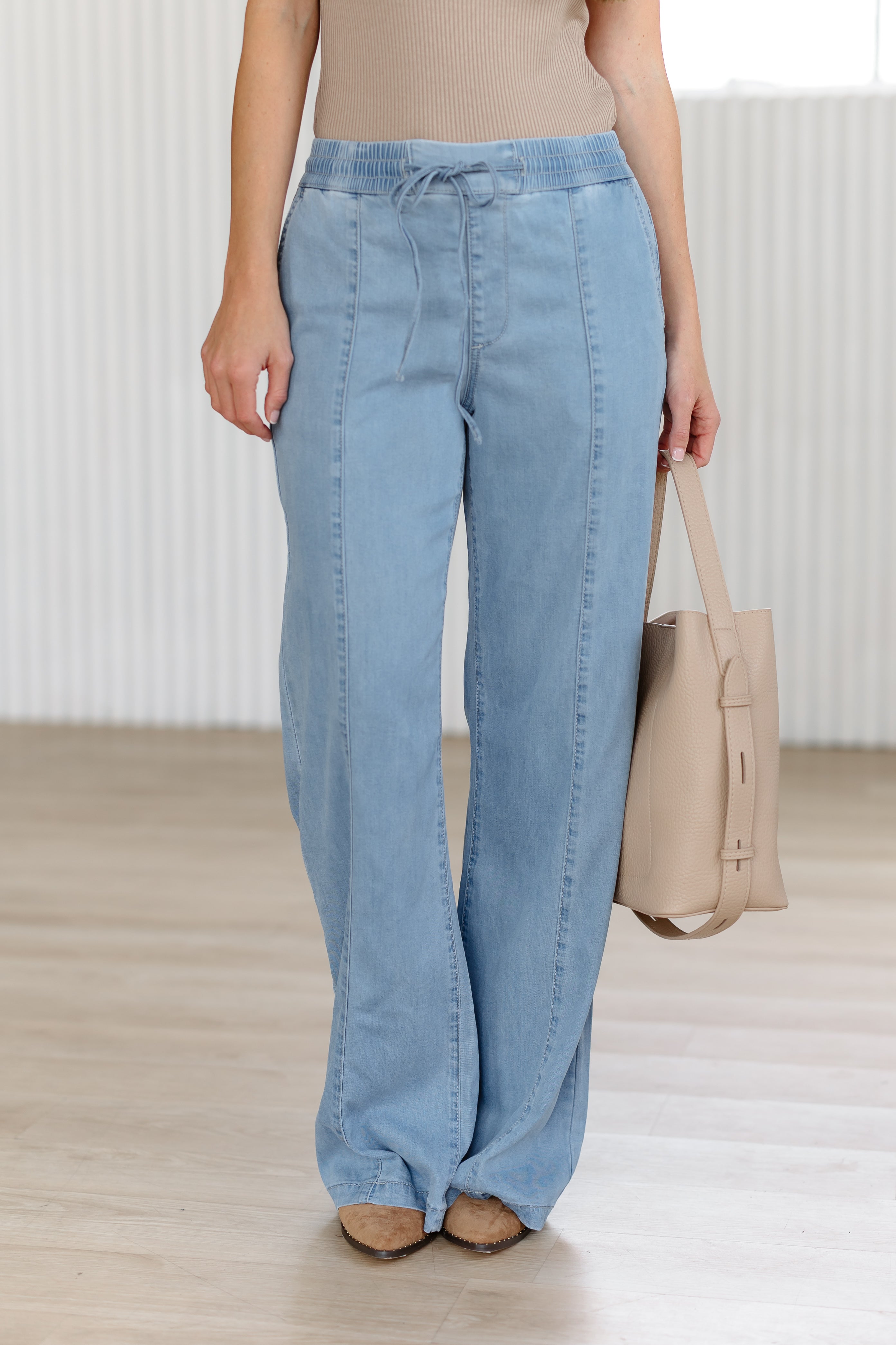 Chris High Rise Wide Joggers
