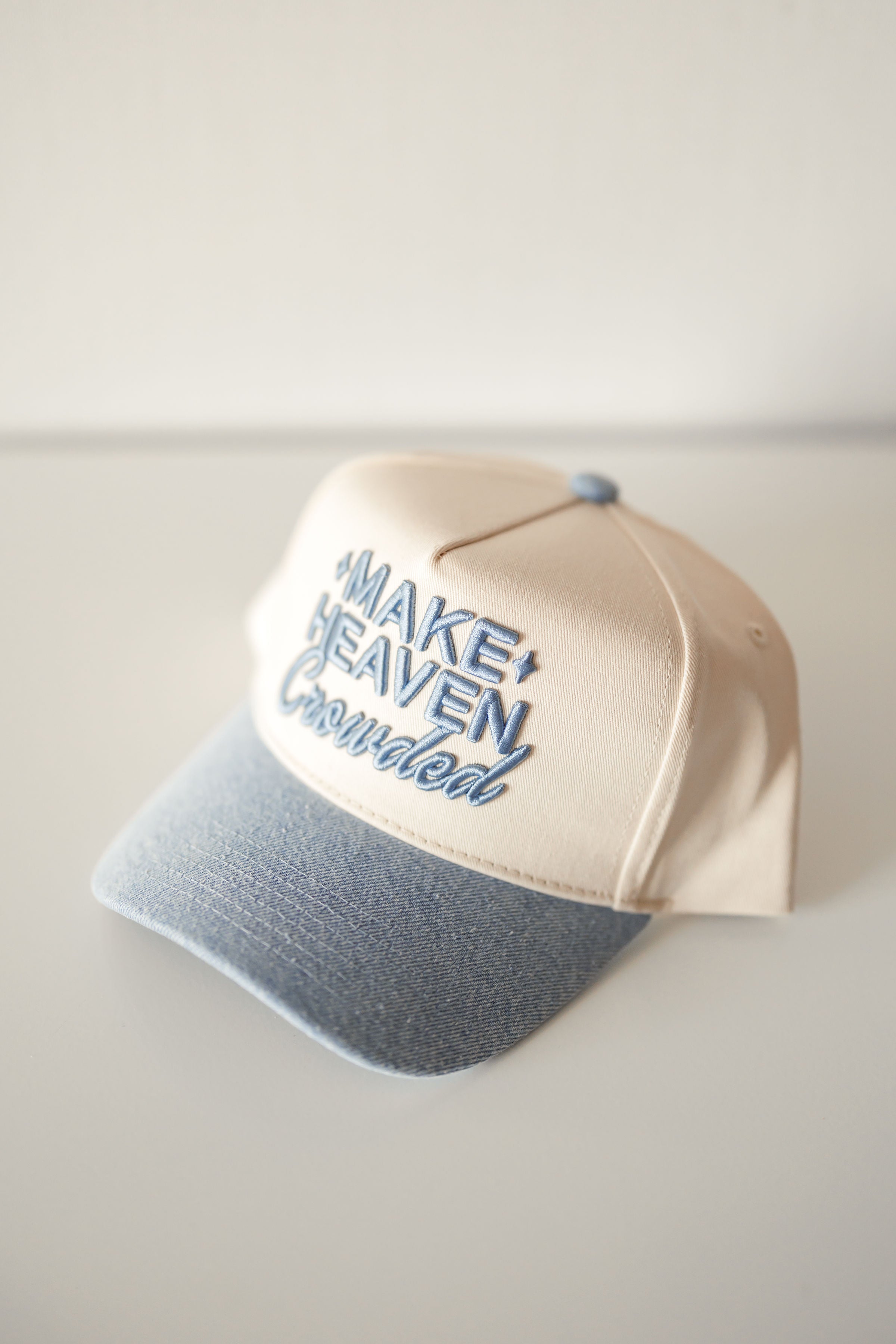 Make Heaven Crowded Hat-Denim Vintage