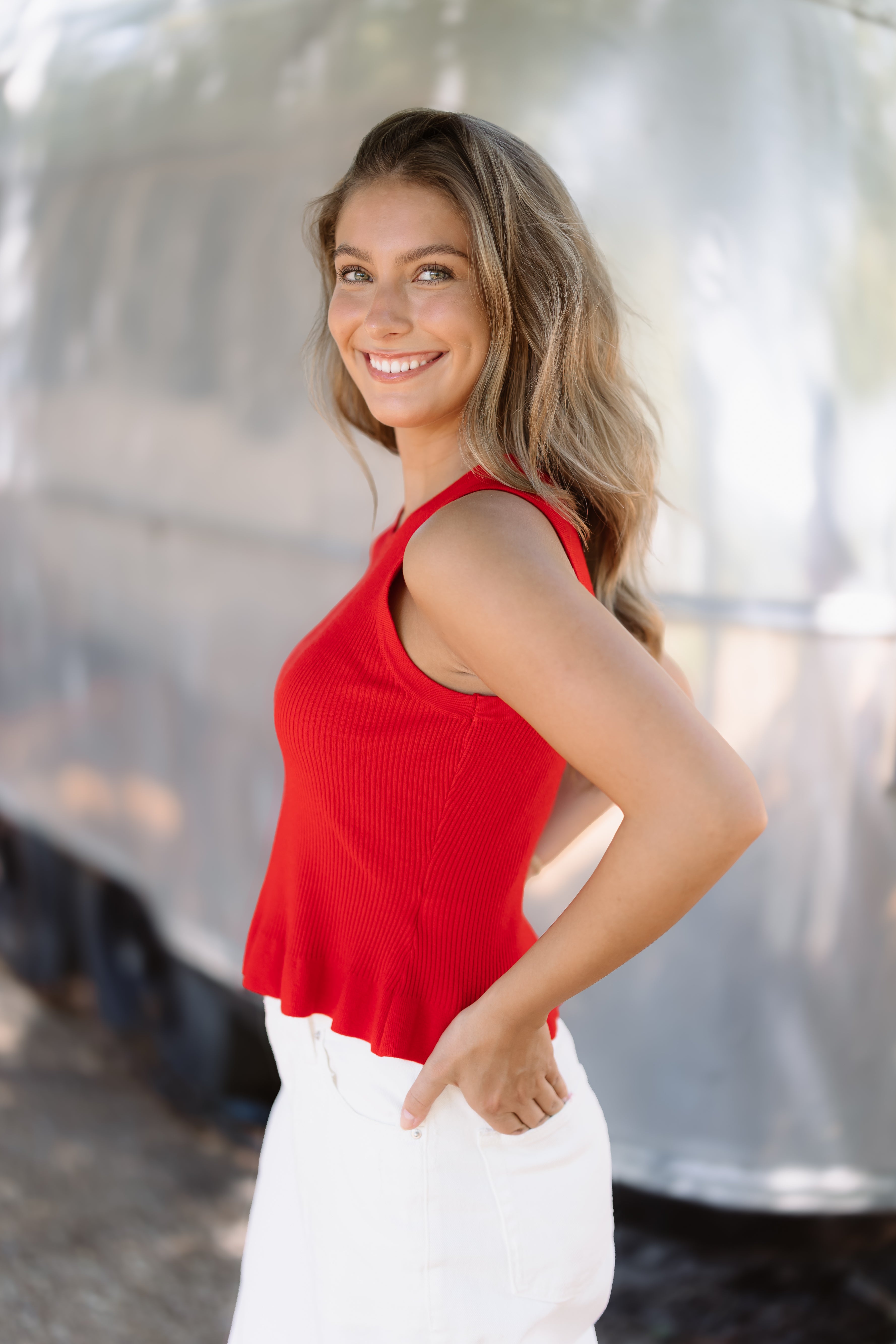 Gracyn Top-Red