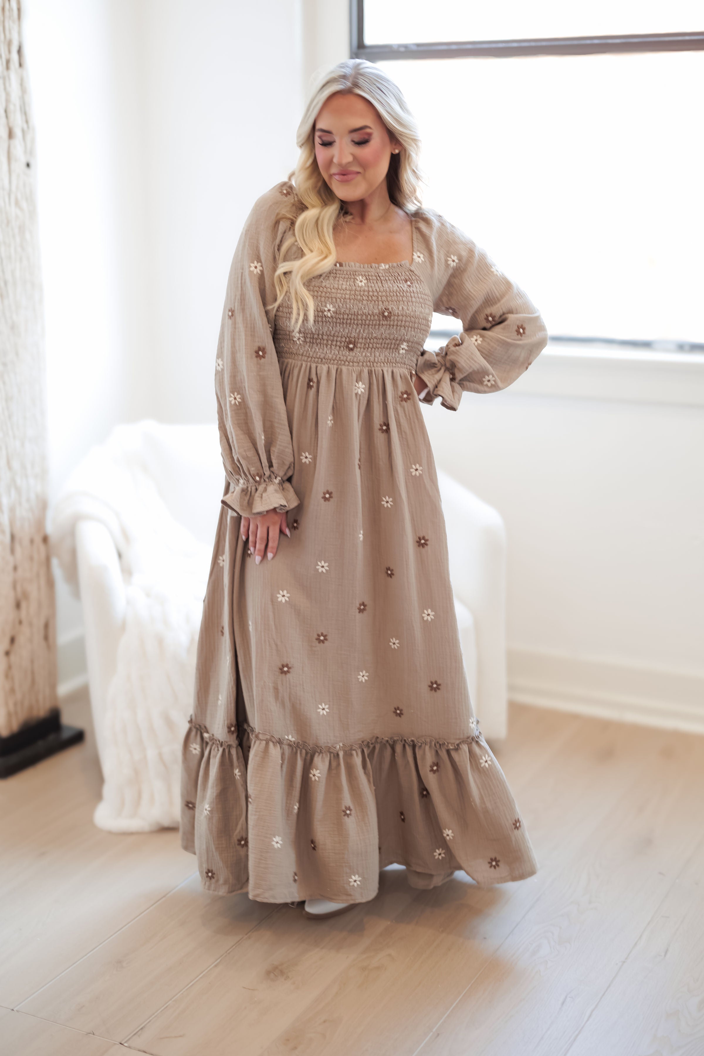 Brooke Dress - Grey Taupe