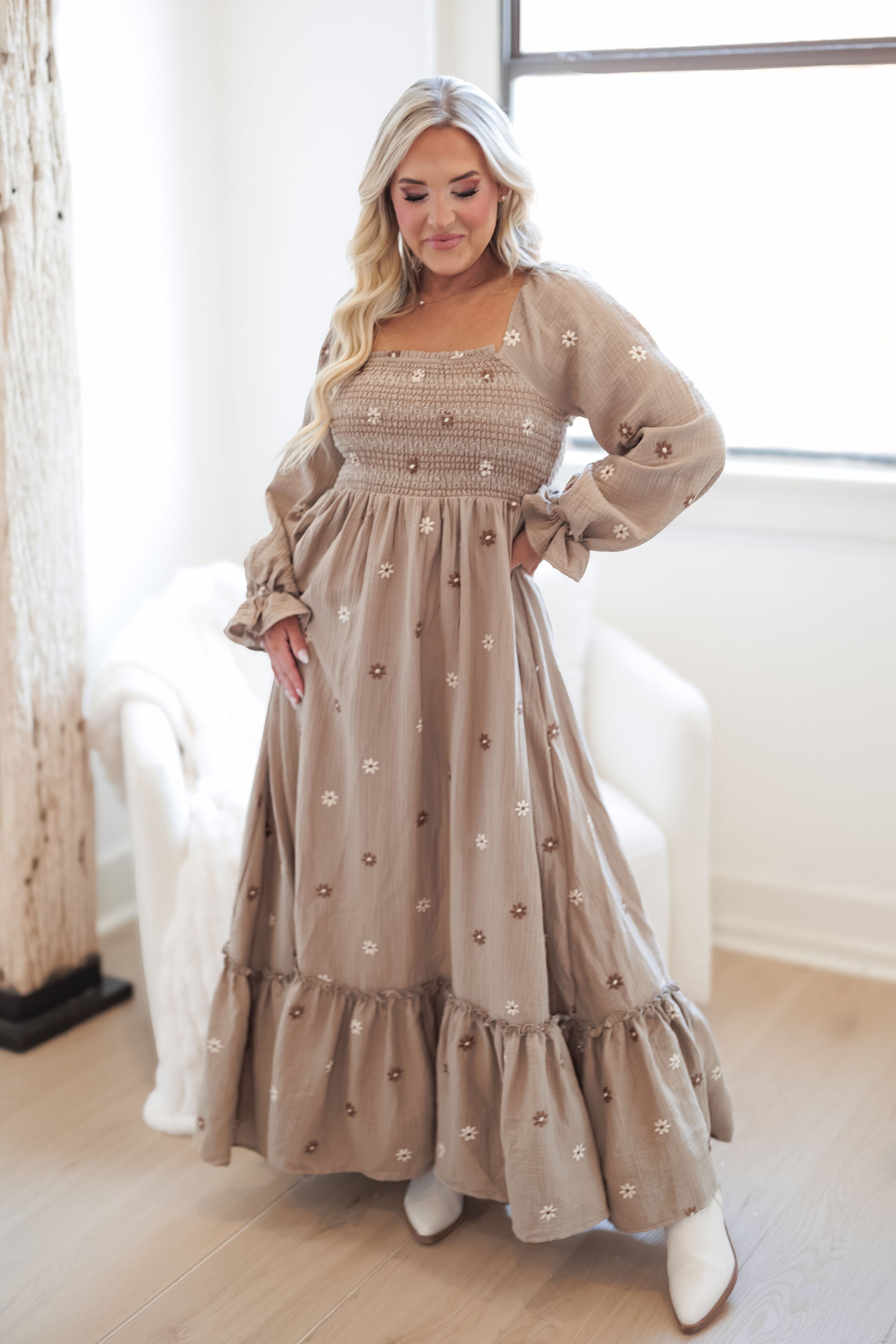 Brooke Dress - Grey Taupe