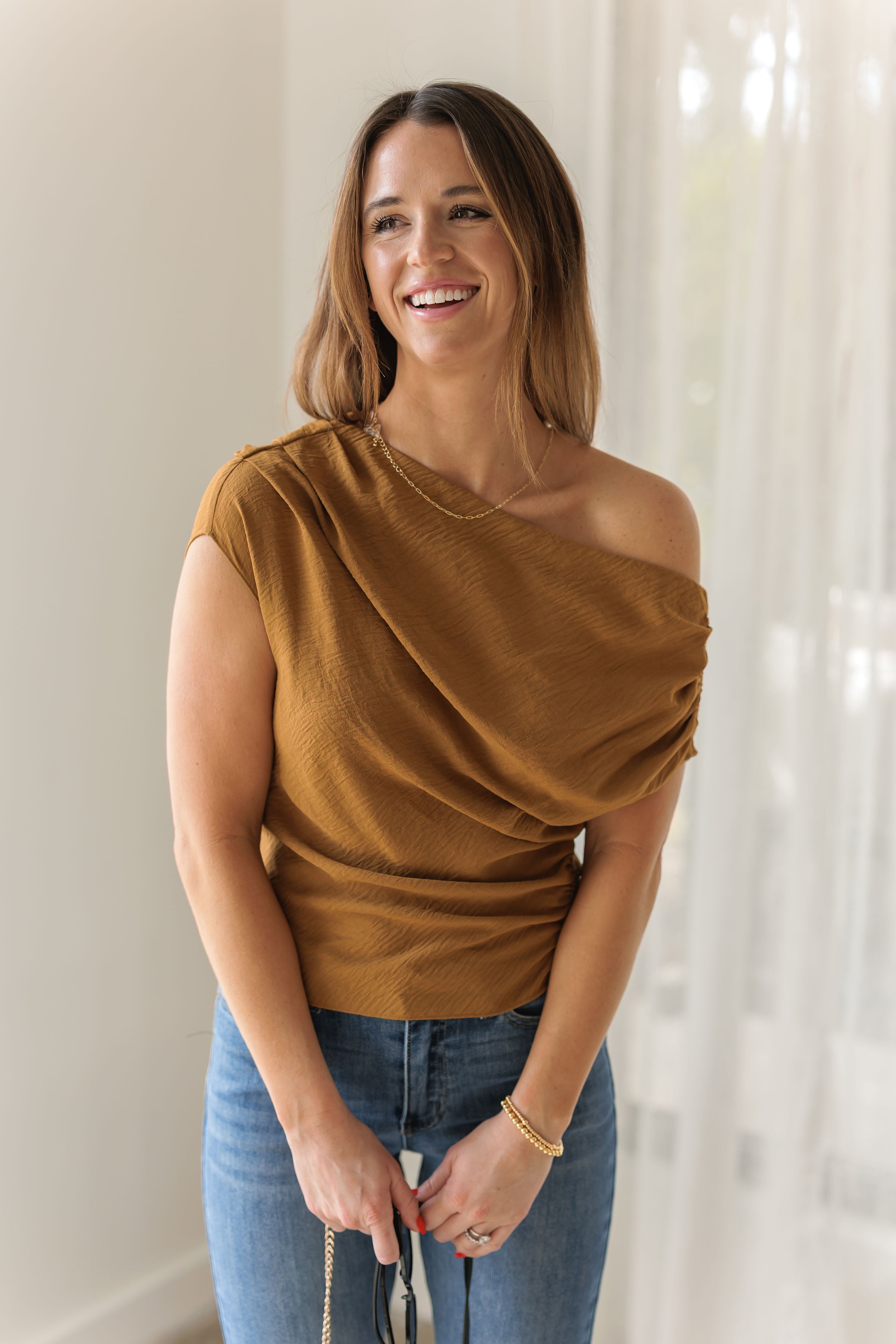 Choose Your Pace Top - Gold Mustard