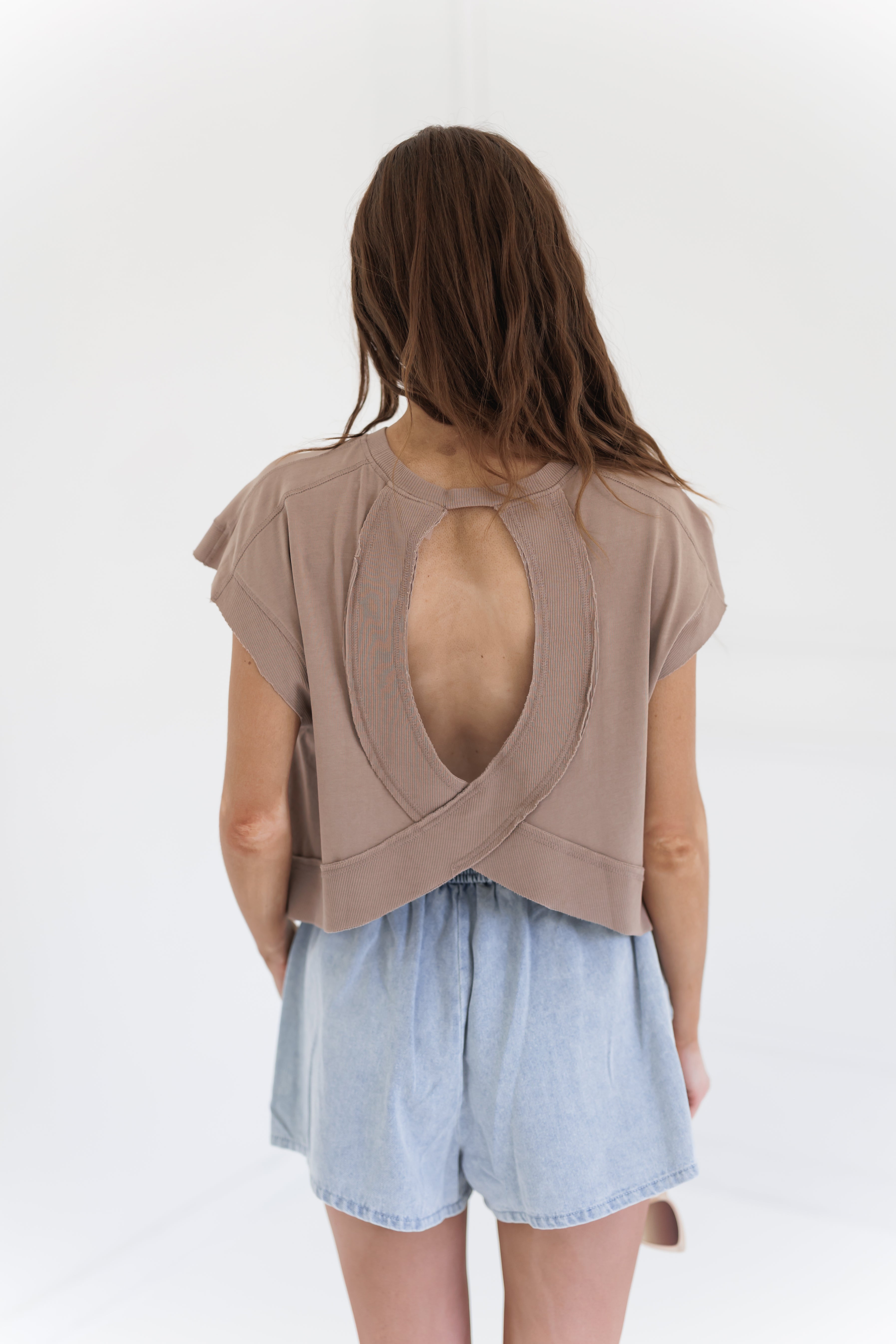 Off Hours Top-Taupe