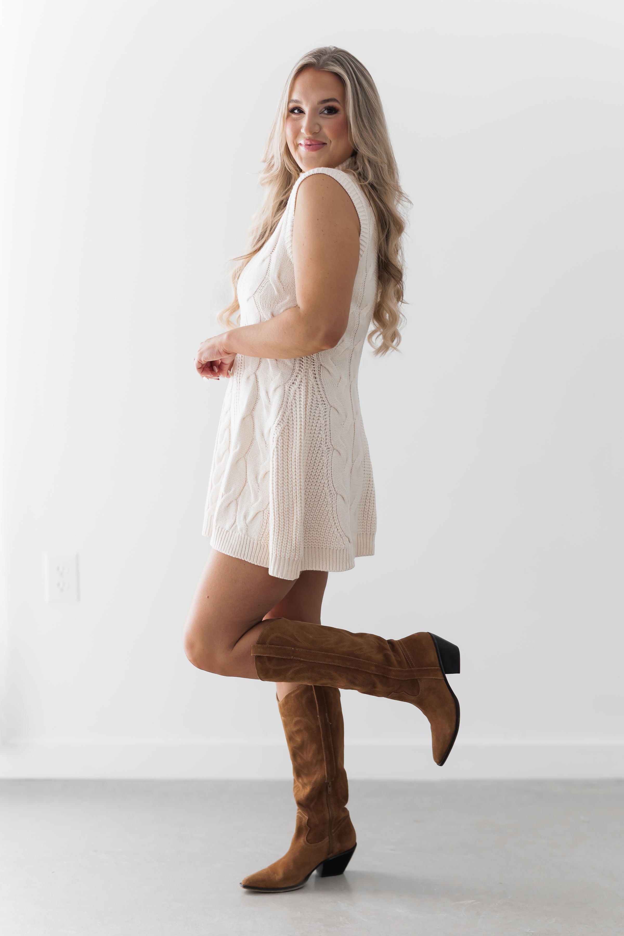 sadie knit dress Sadie Knit Dress, Ivory / 3