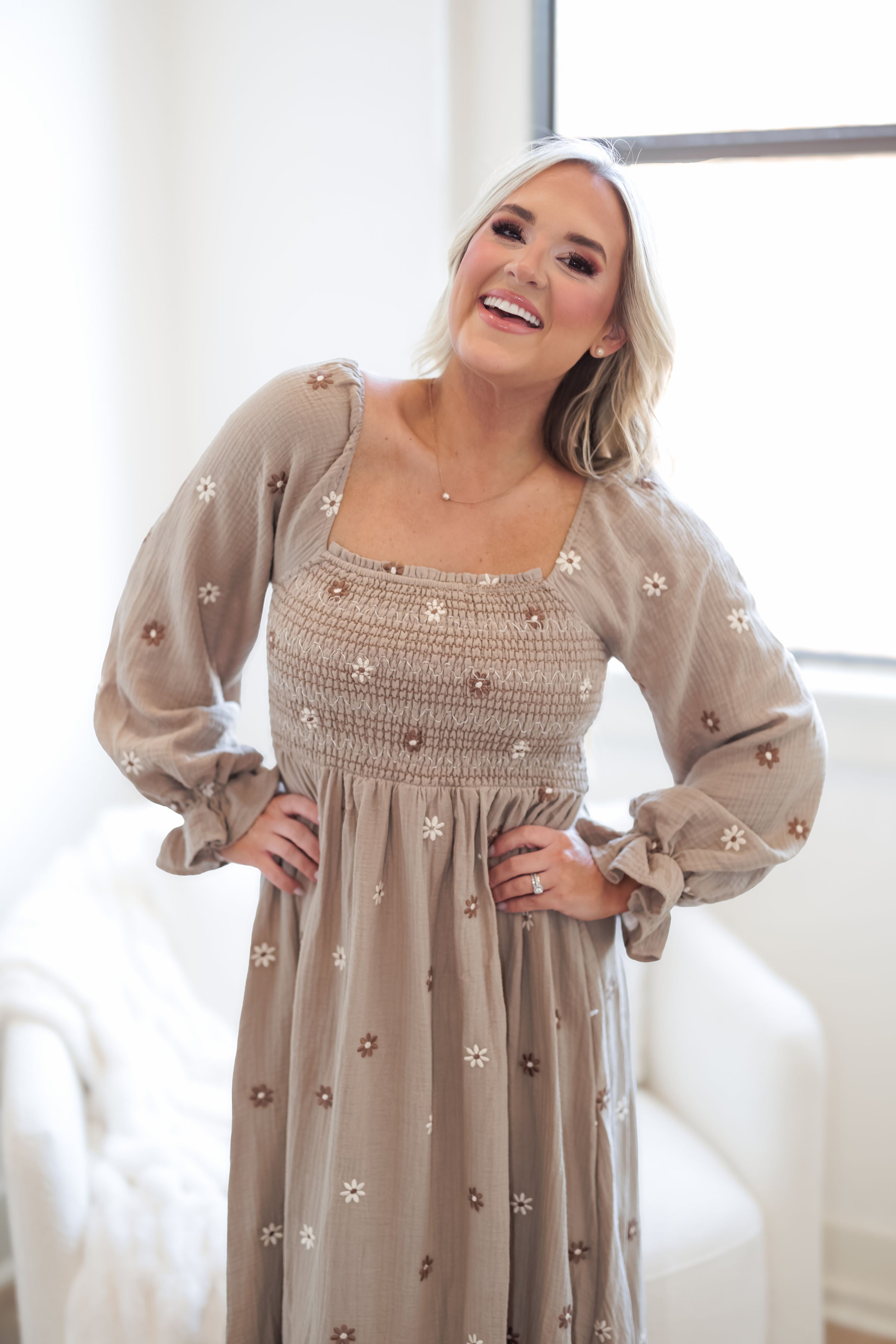 Brooke Dress - Grey Taupe