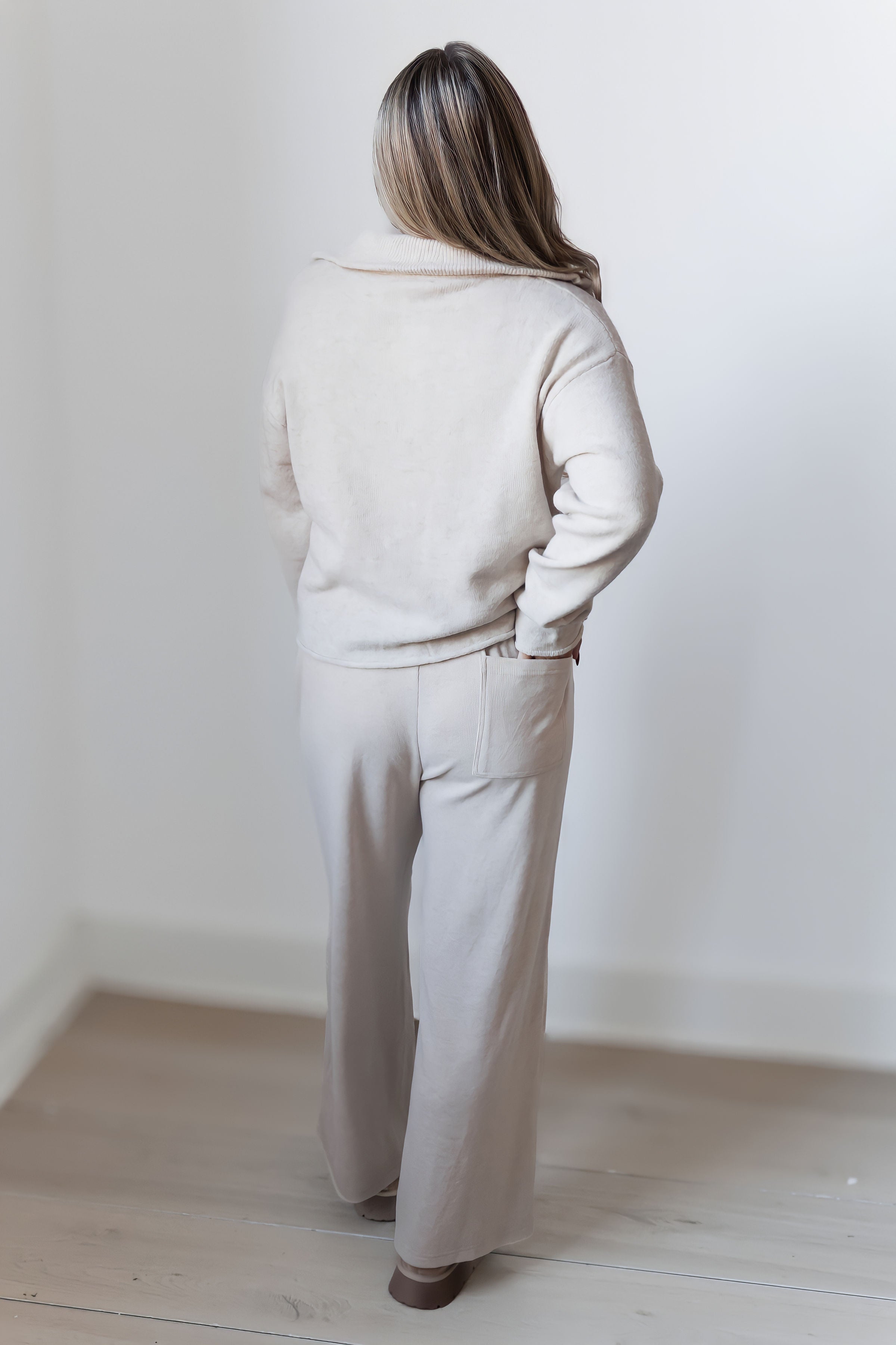 Airplane Mode Half Zip Sweater - Natural/Blue