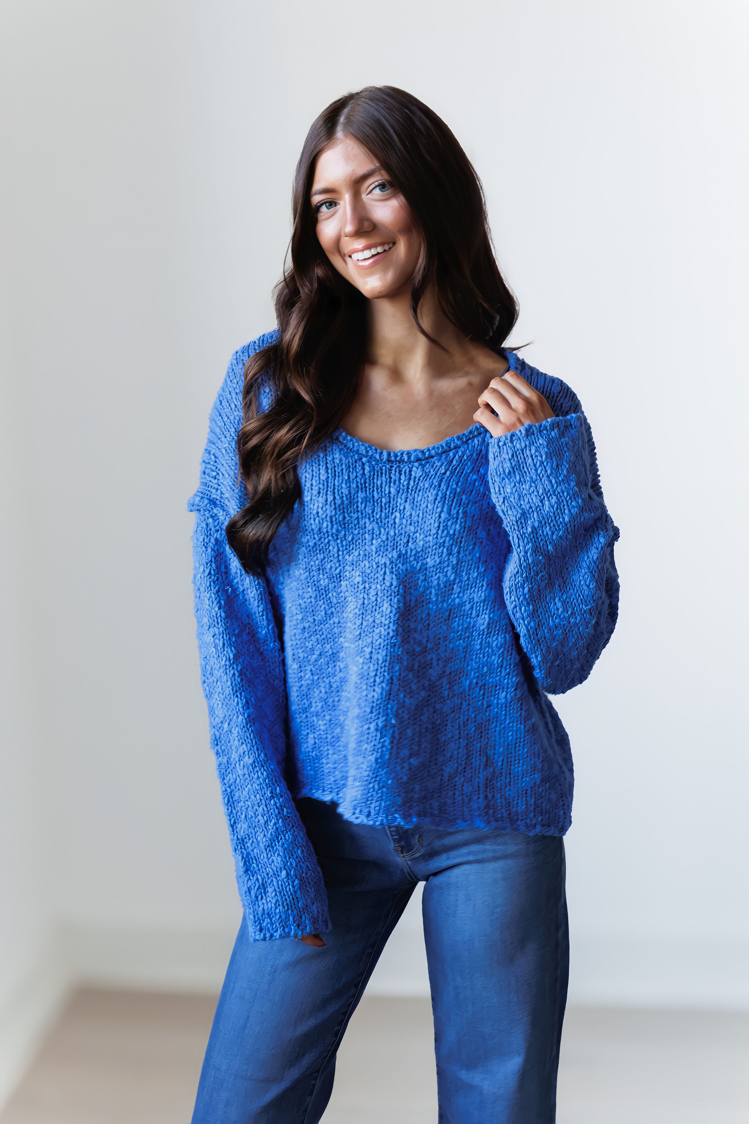 Picture Perfect Sweater - Pacific