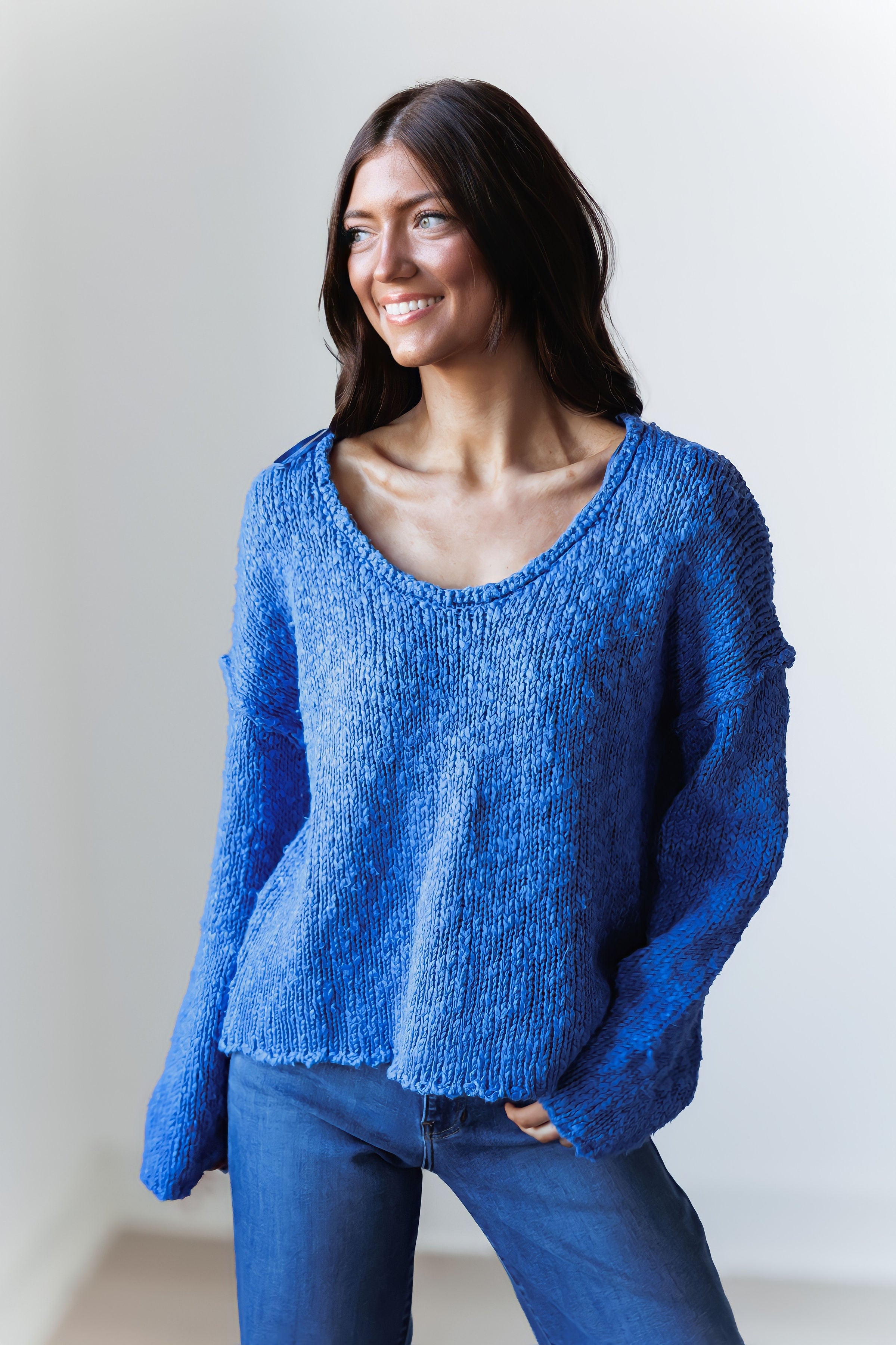 Picture Perfect Sweater - Pacific