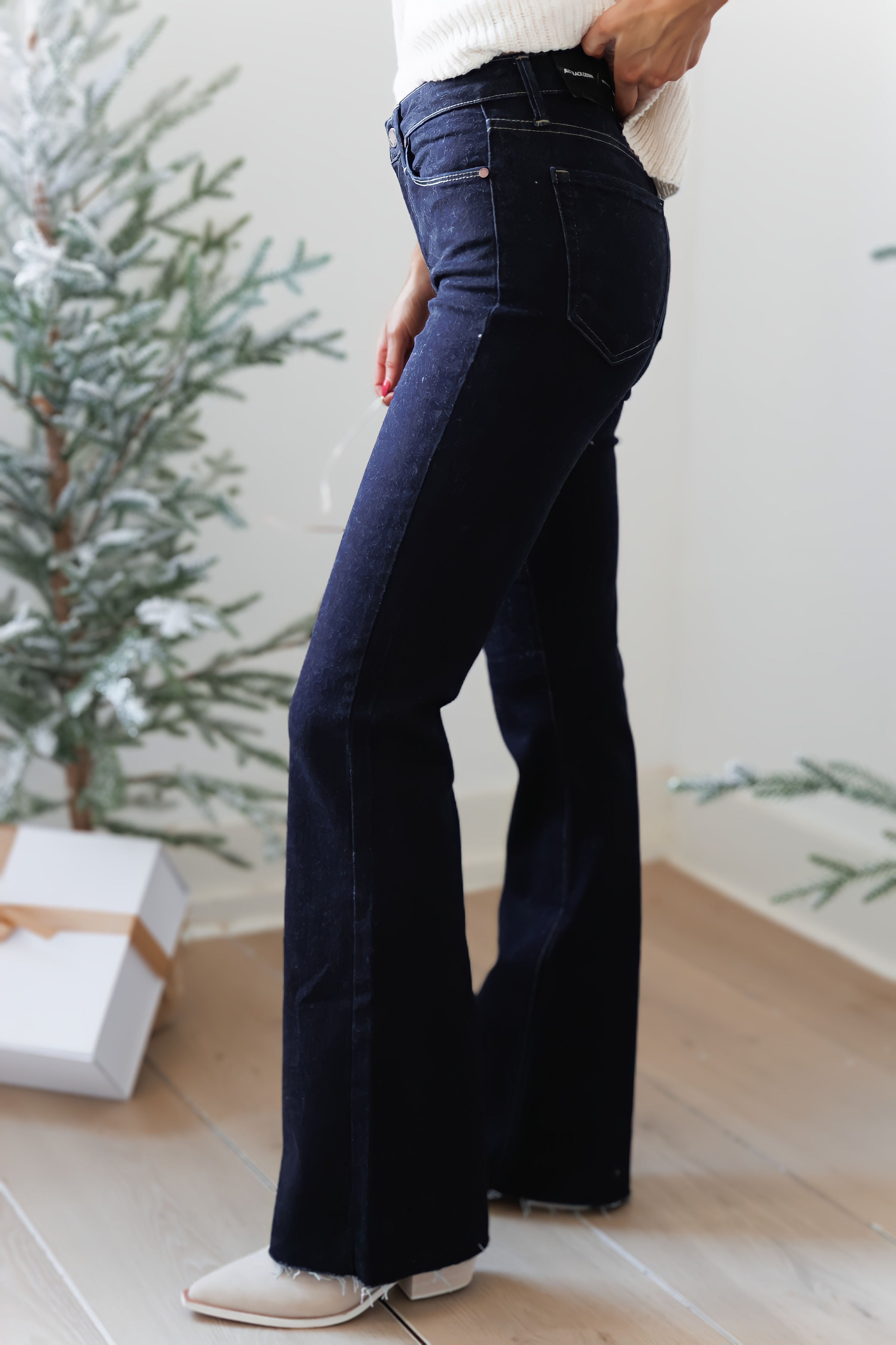 Andrew High Rise Scissor Cut Flare Jeans