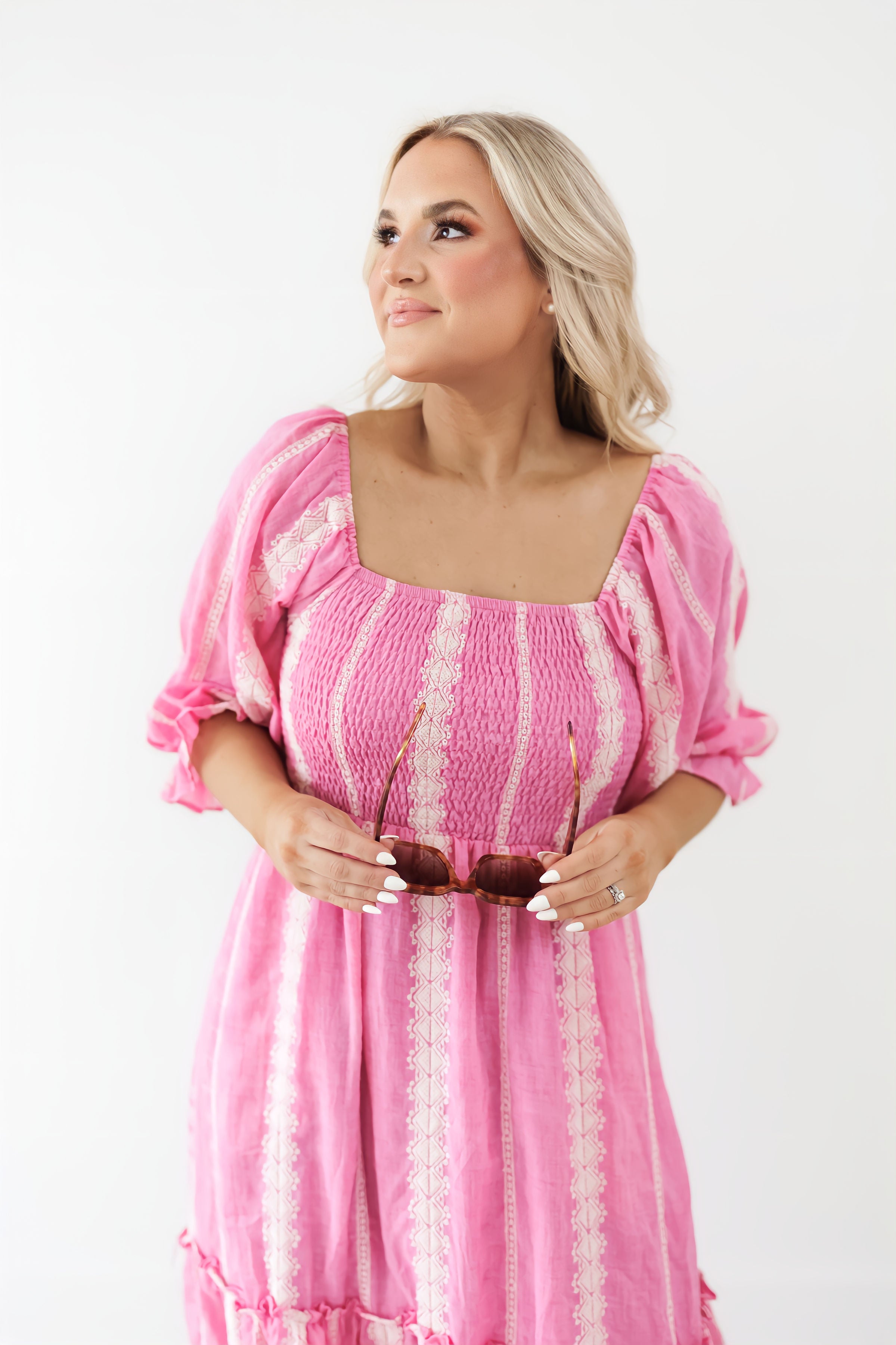 Tropical Tide Dress - Lt. Magenta