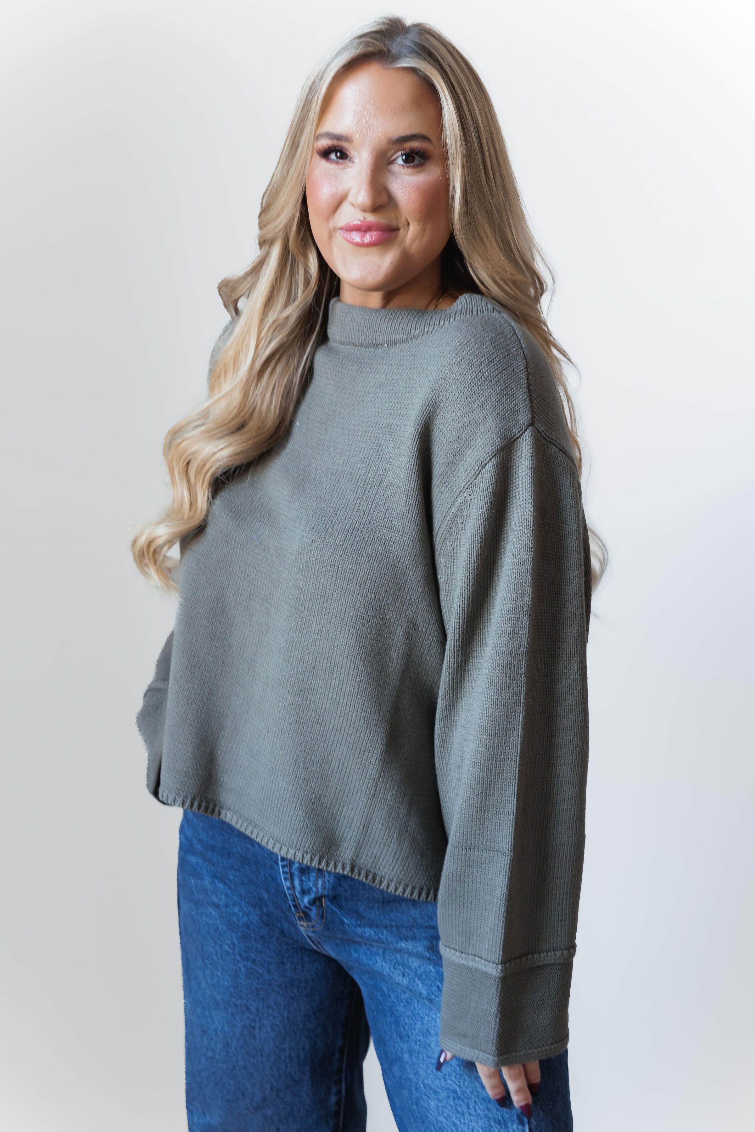 Open Road Sweater - Olive