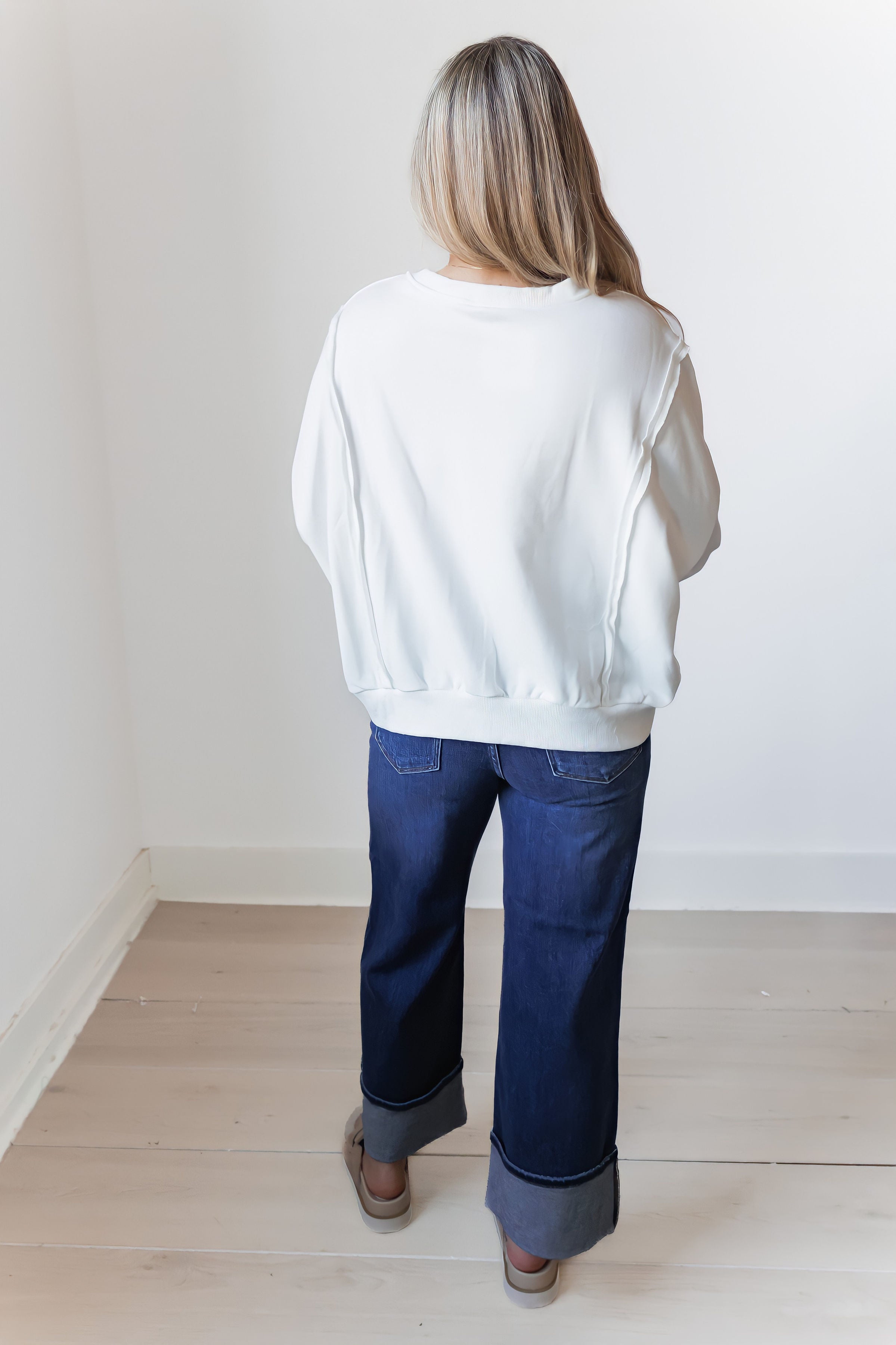 Cozy Patch Bow Pullover