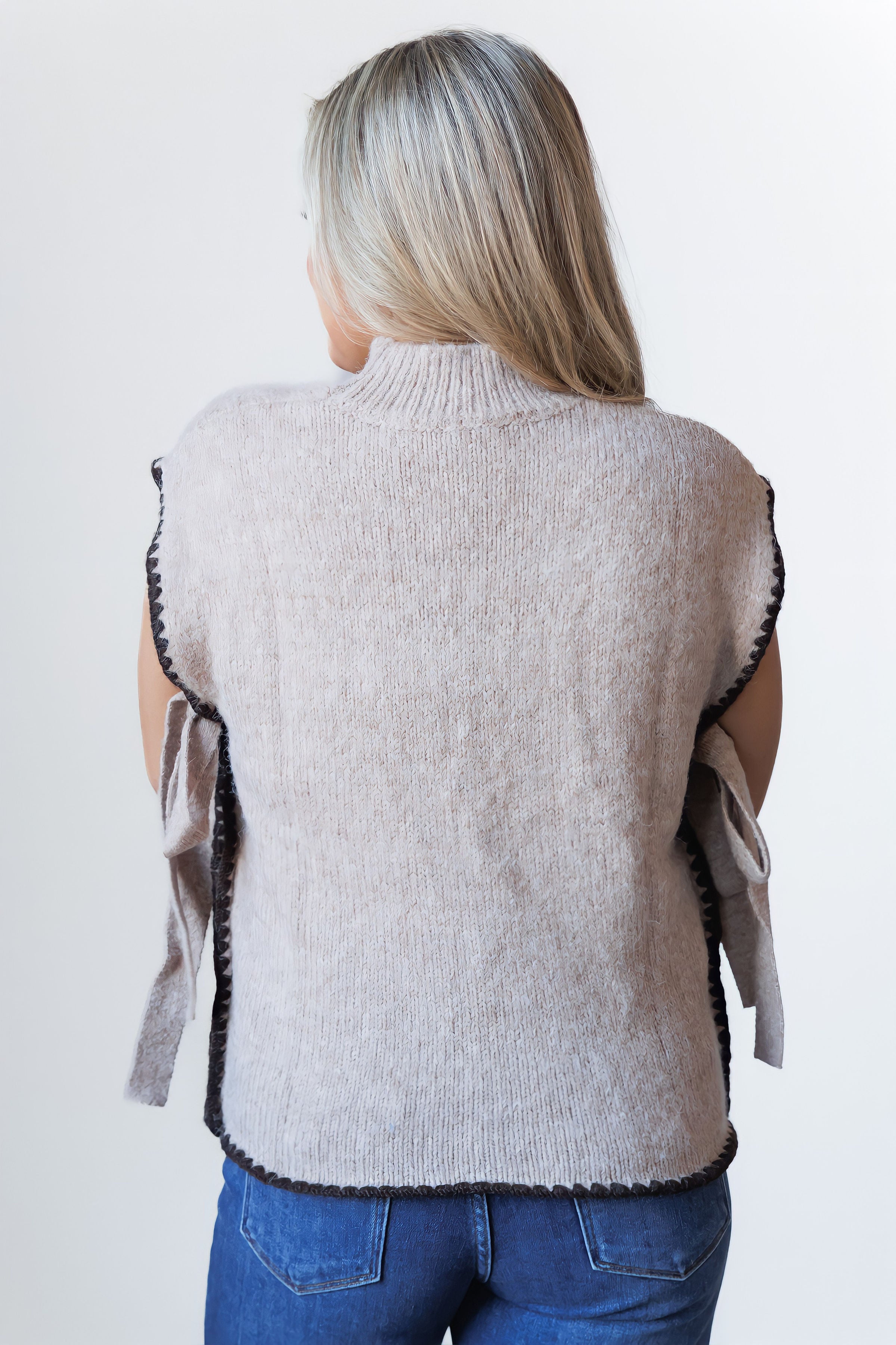 Gingerbread Trim Sweater Vest