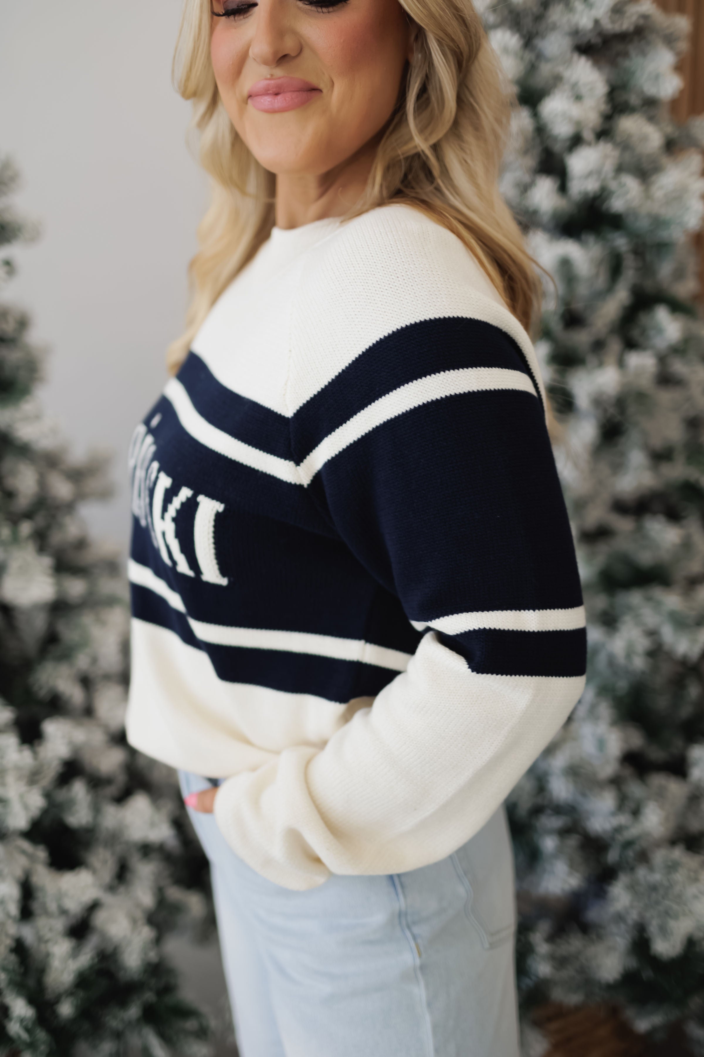 Apres Ski Sweater - Cream/Navy