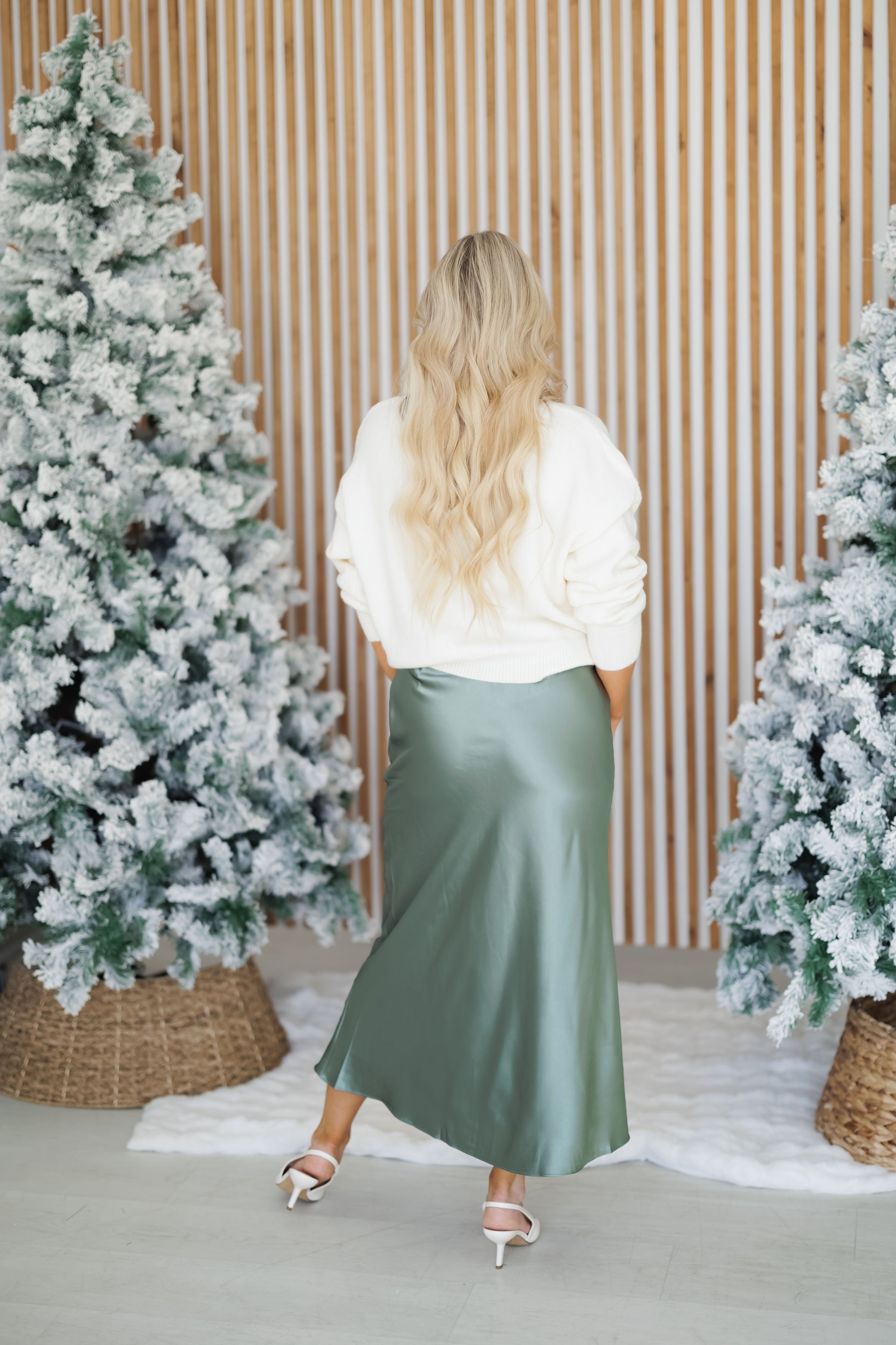 Walk In Style Skirt - Sage Green