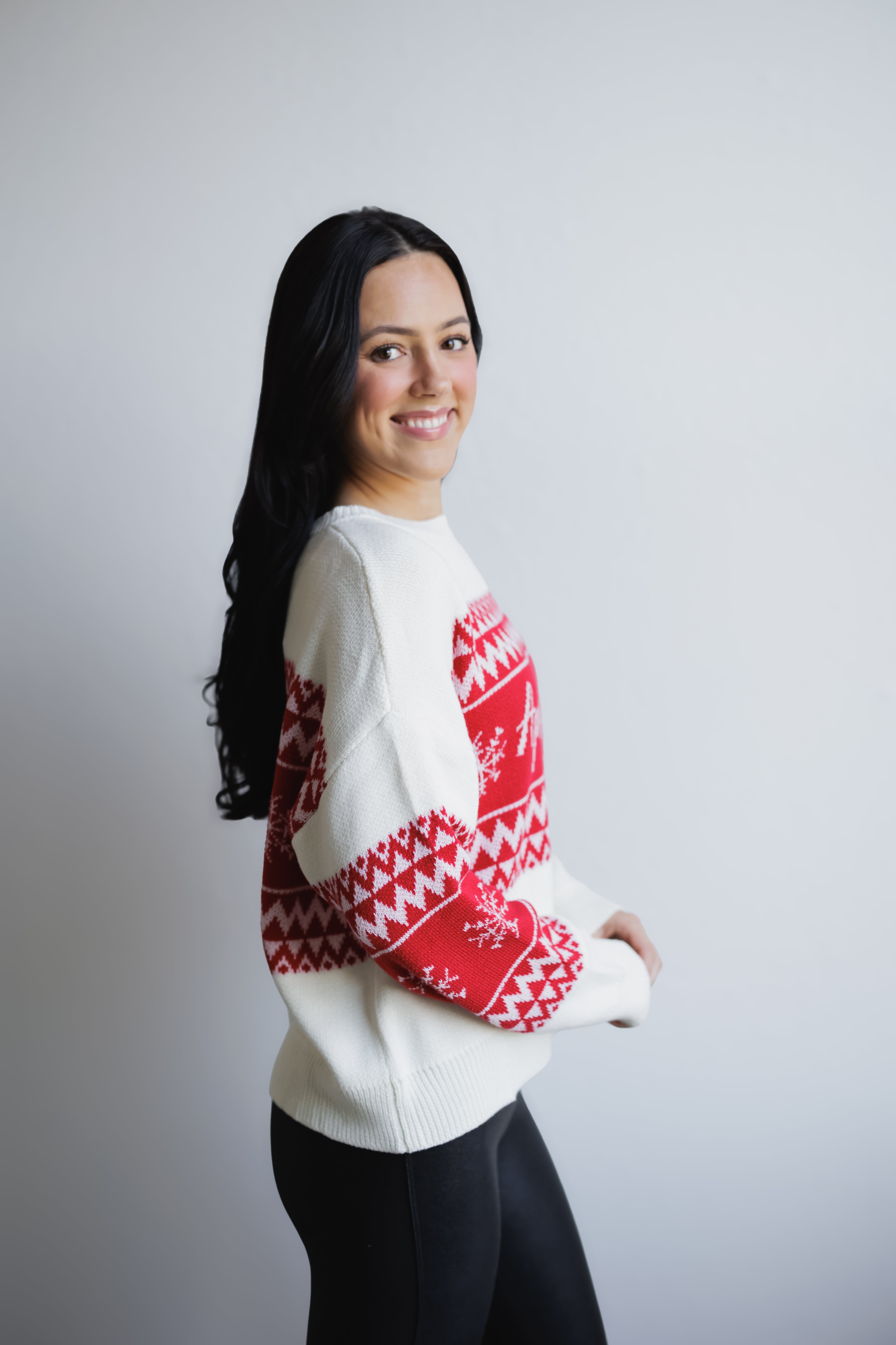 Apres Ski Sweater - Cream/Red