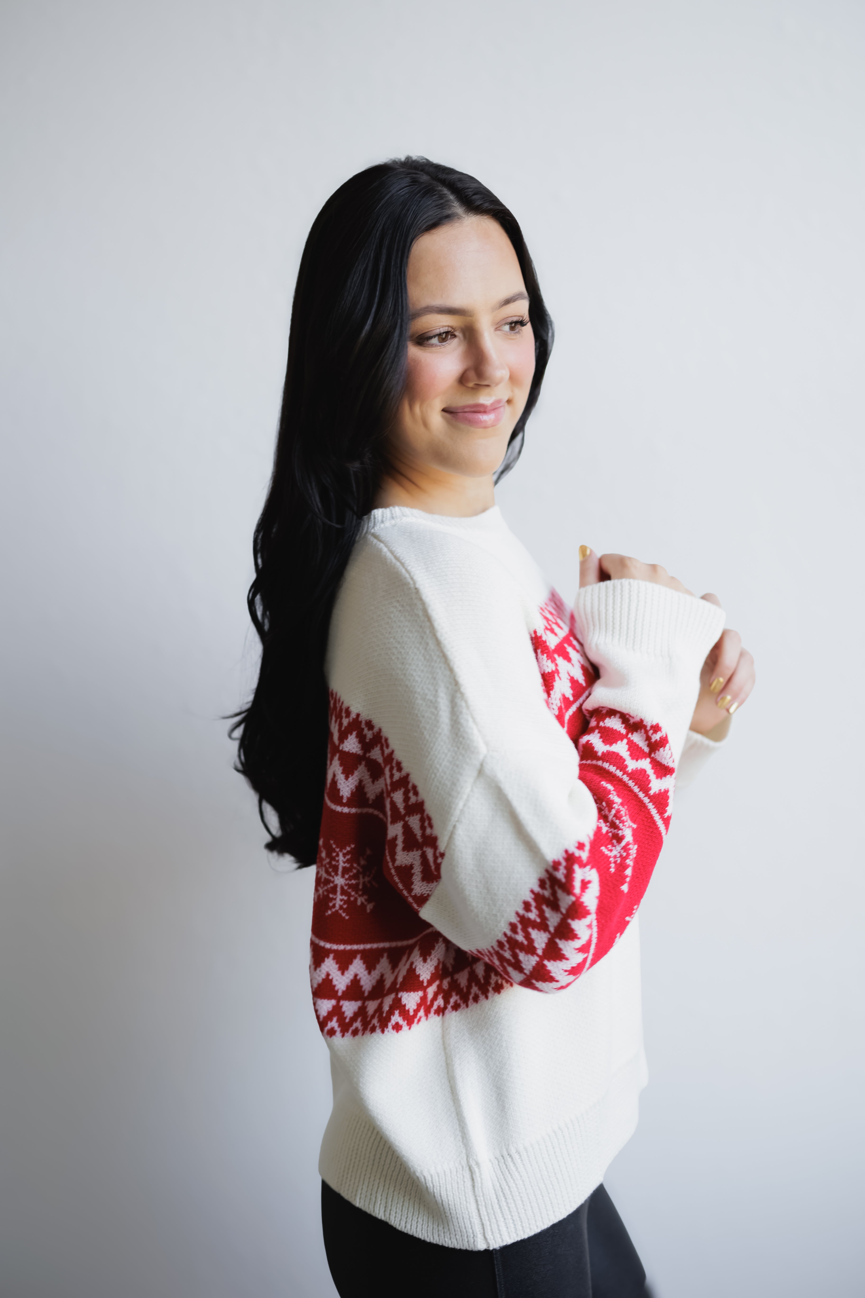 Apres Ski Sweater - Cream/Red