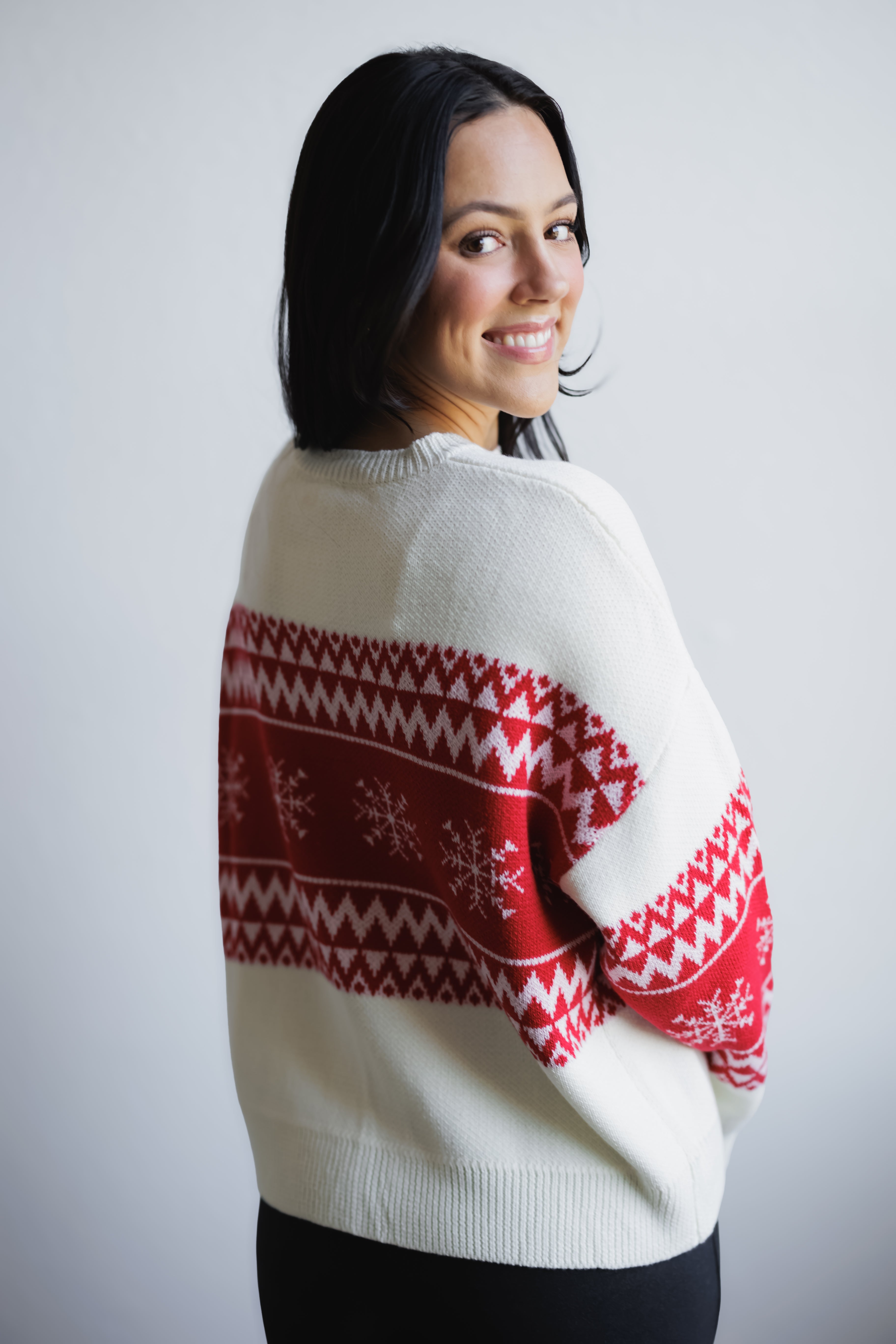 Apres Ski Sweater - Cream/Red